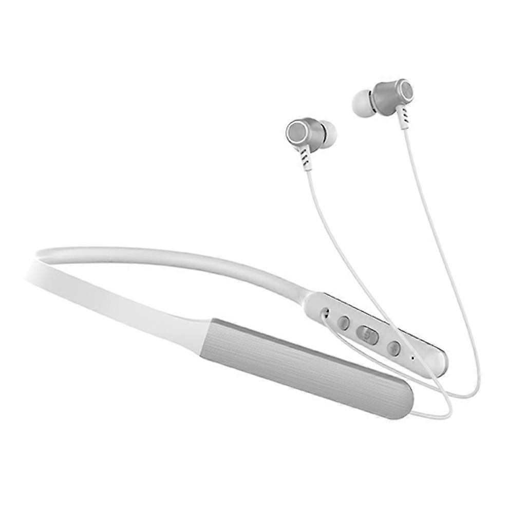 Wireless Wearable Headset Small Kit Bluetooth-compatible 200mAh Built in Battery Small Acoustics Wearing Micro USB Power White