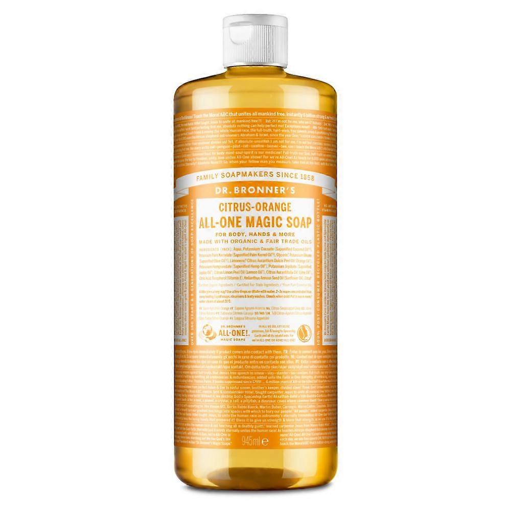 Dr Bronner Org Citrus orange All One Magic Liquid Soap 945ml