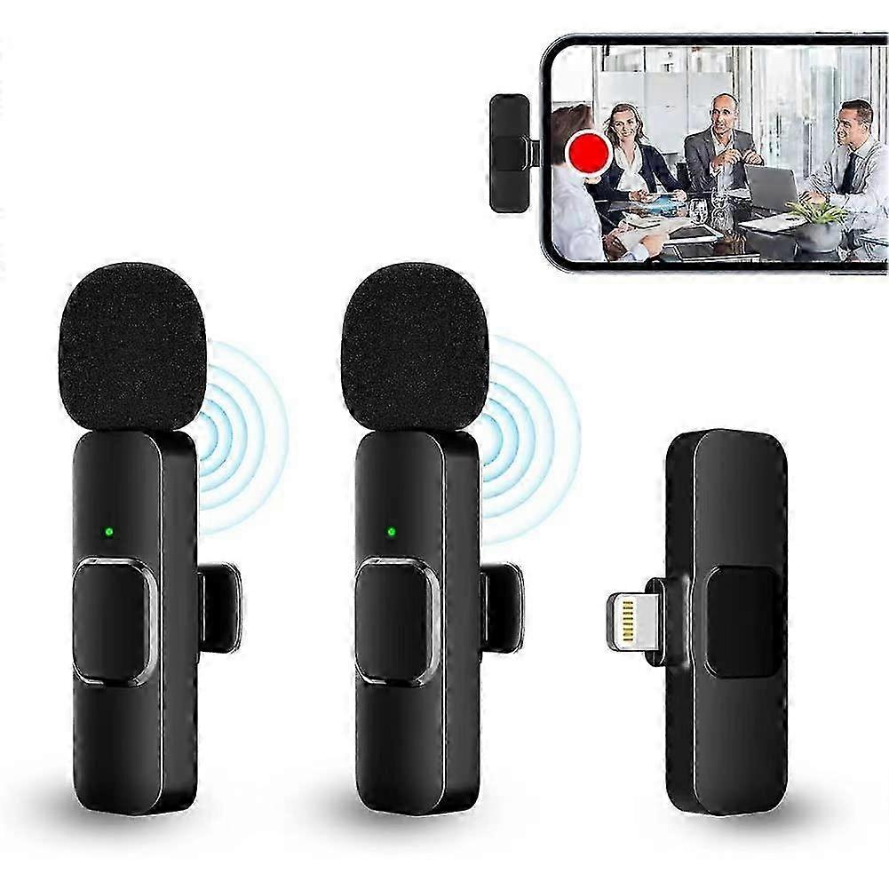 Wireless Lavalier Microphone for Smartphones and Laptops, Plug-and-Play, Noise Cancellation, Clip-on Design