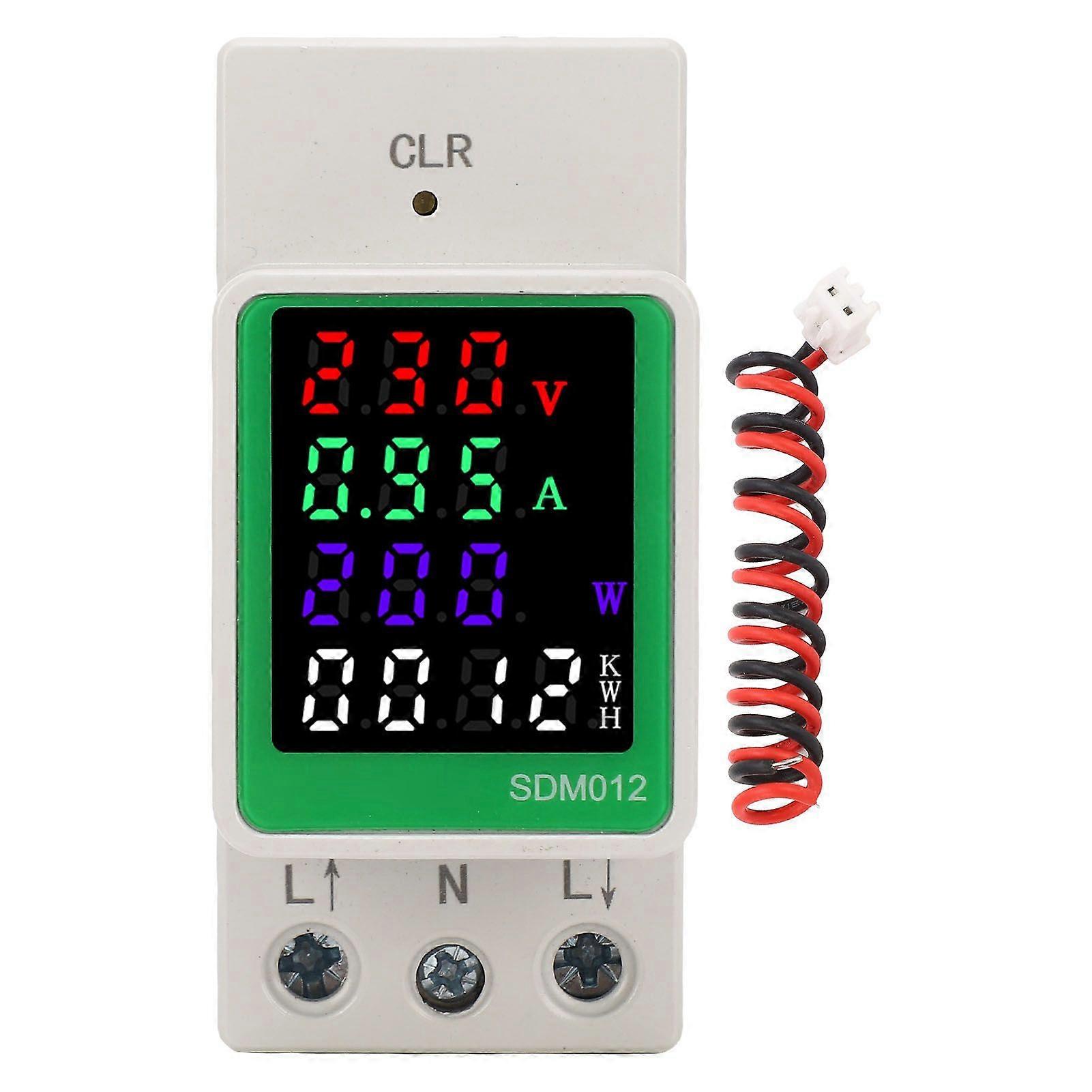High quality DIN rail single-phase AC digital display current and voltage meter