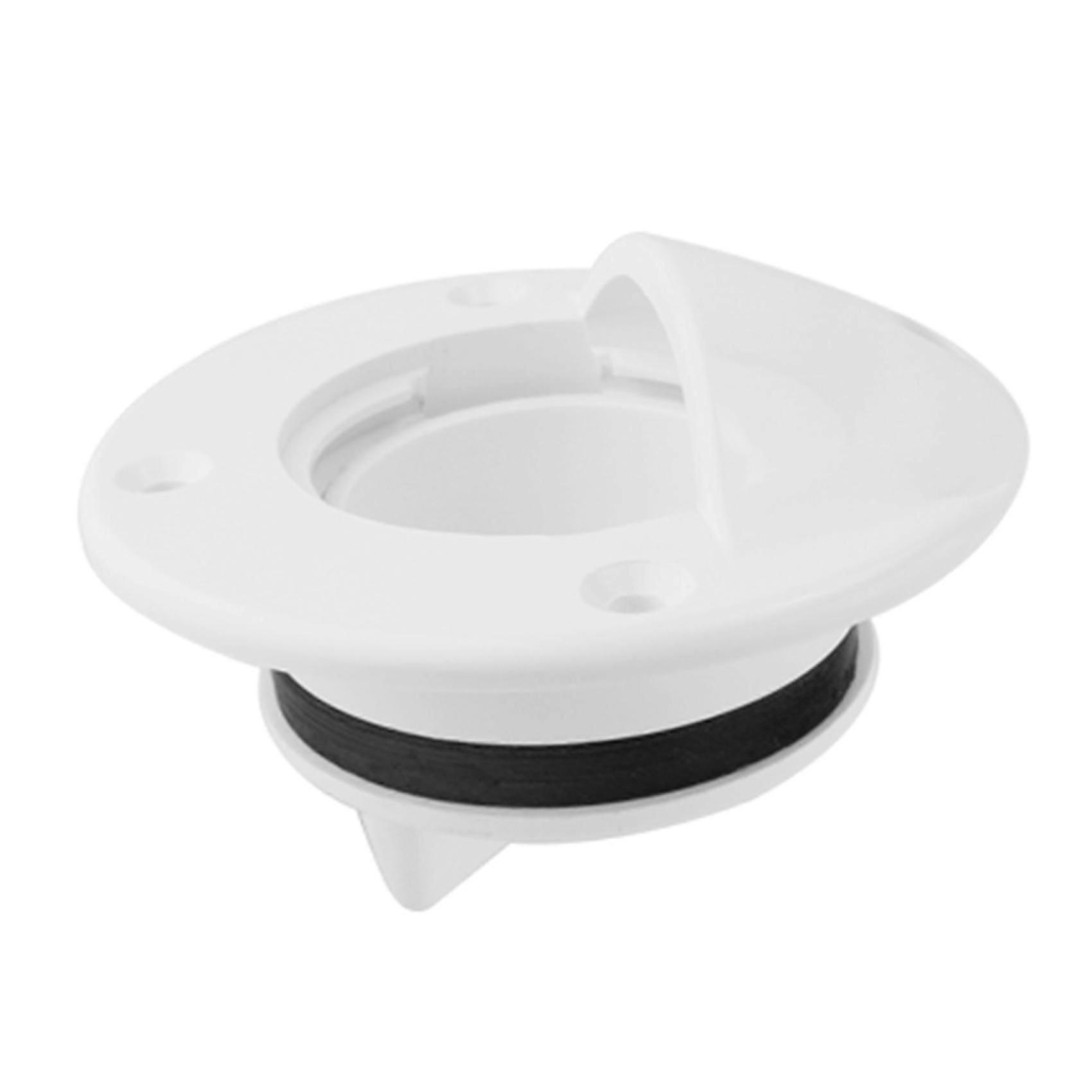Universal White Nylon Marine Boat Transom Deck Mount Drain Scupper Valve Screw Cap Bung Stopper Rep