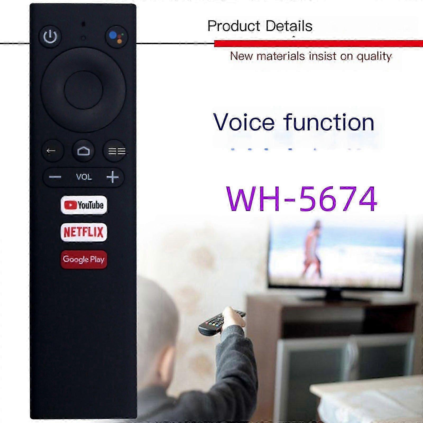 2025 Latest Model New Replacement Voice Remote Control Compatible For Ematic 4k
