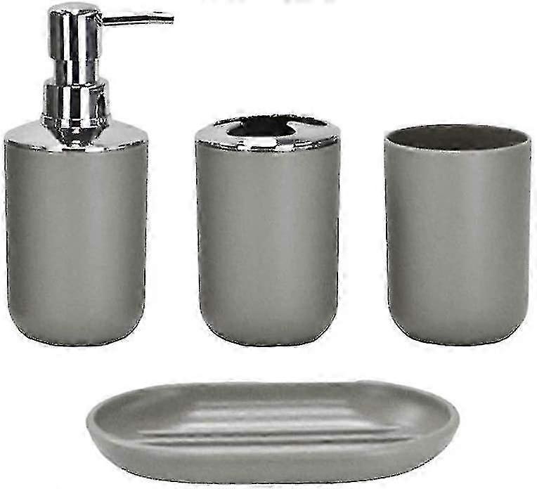 4-Piece Bathroom Accessory Set with Soap Dispenser