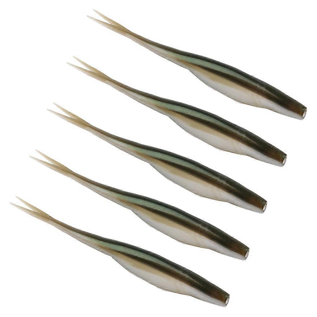 5Pcs Slightly Split Tail Swimbaits Lures Artificial Swimbaits for Saltwater