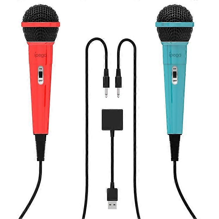 IPEGA PG-SW089 Gaming Microphones Double Wired Mic Kit with Switch Compatible For Nintendo Switch / PS5 / PS4