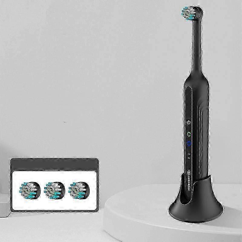 犬の歯磨きキット、犬用音波電動歯ブラシ、歯垢と歯石除去剤、3ブラシヘッド(黒)G