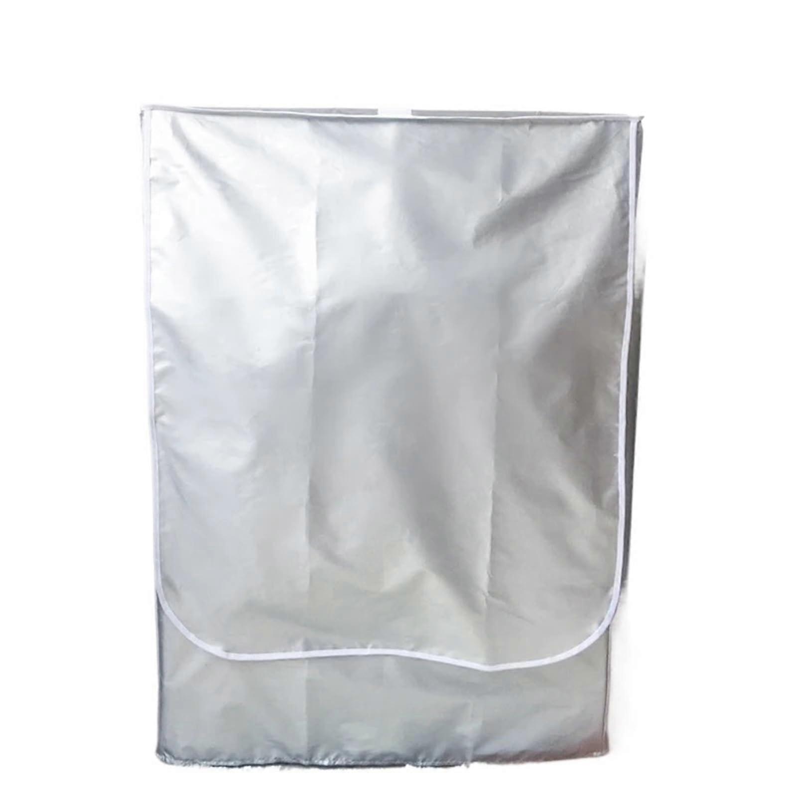 Waschmaschinen Abdeckung 2-Teilig, Frontlader Abdeckung, Wasserdicht, Maße 60x50x85 cm, Silber