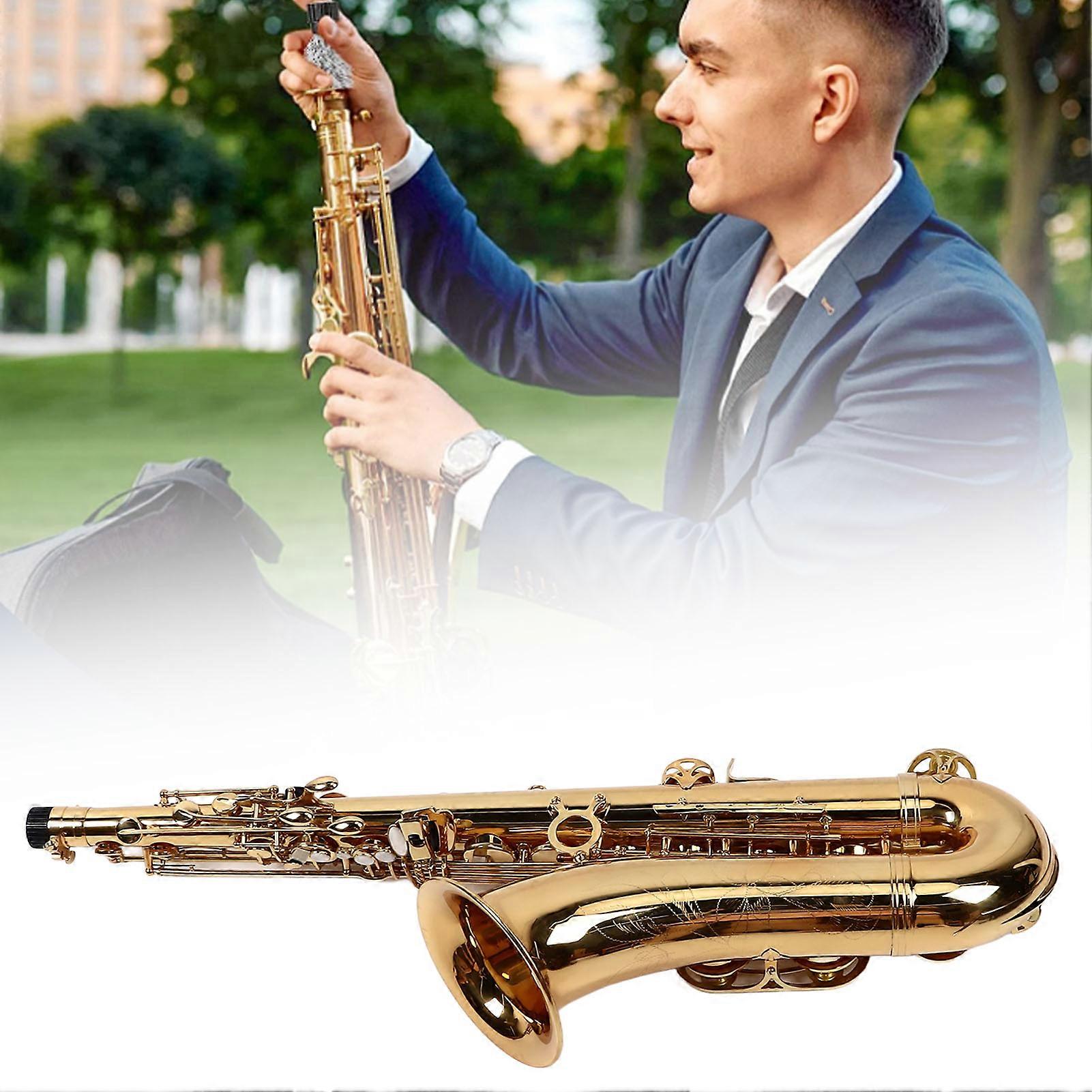 Tenor Saxophone B Flat Brass Kit Professional Gold with Case