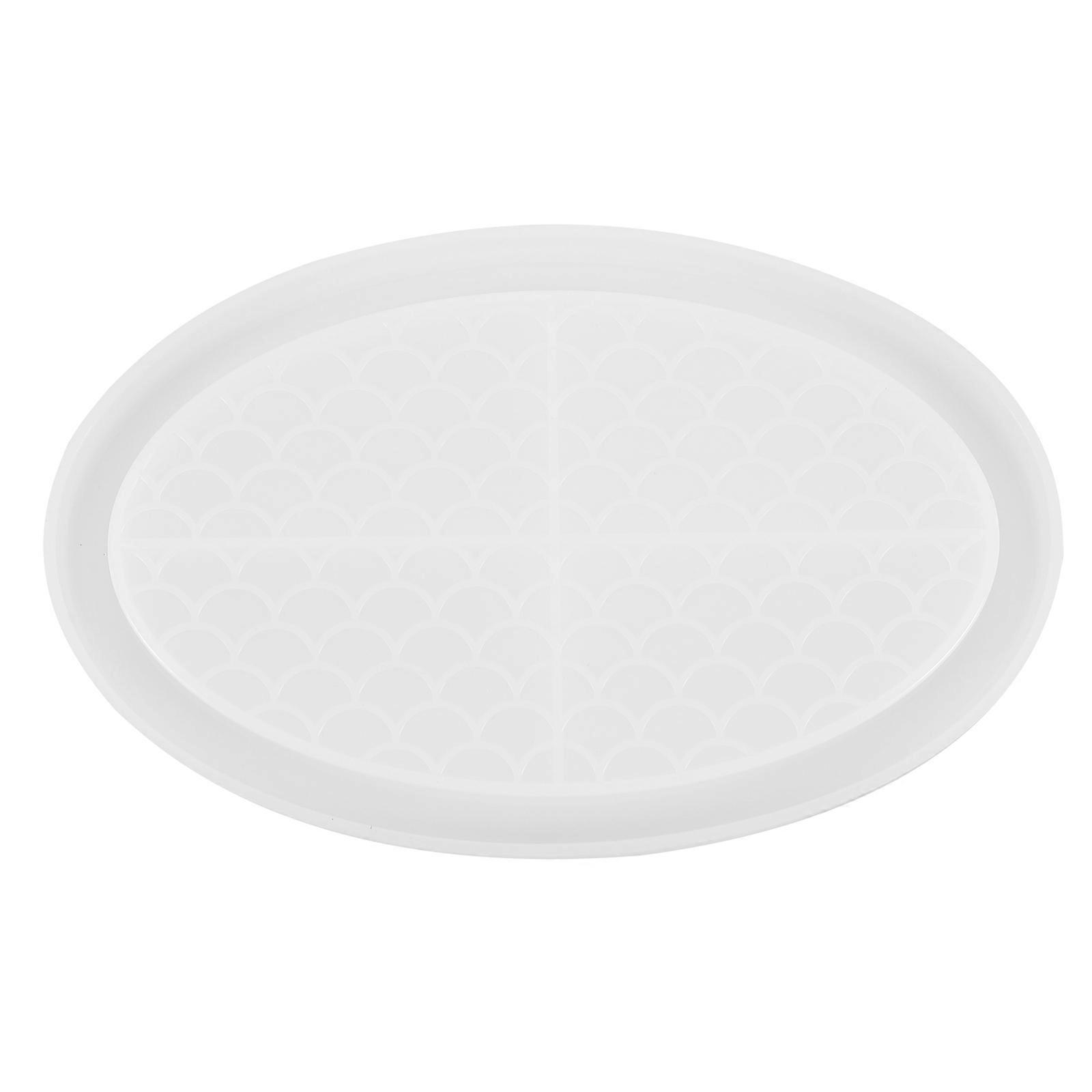 Oval Silicone Resin Mold for DIY Ornaments – Durable & Easy to Clean Casting Tool for Creative Tray Making and Home Decoration
