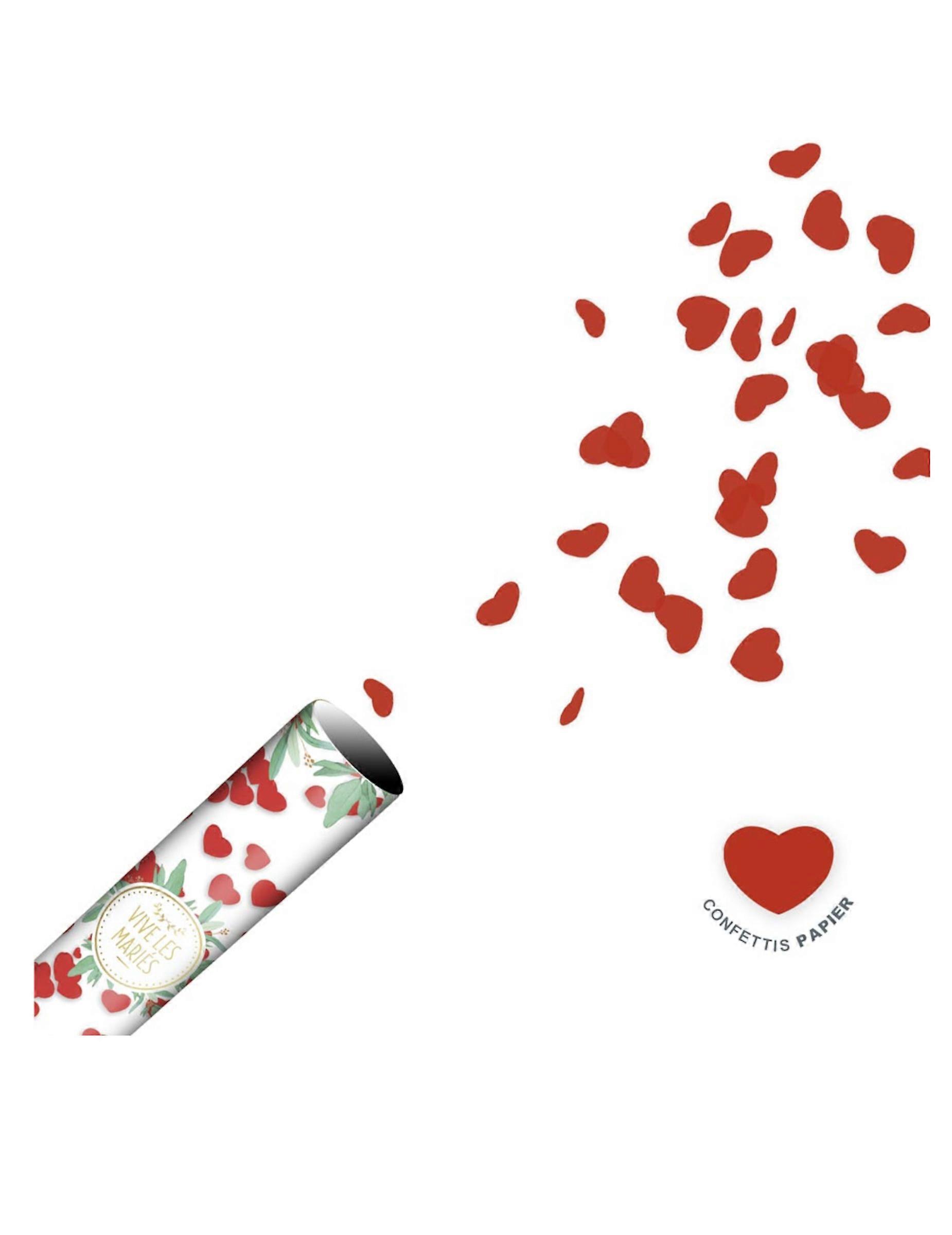 Red Heart Confetti Cannon 40cm