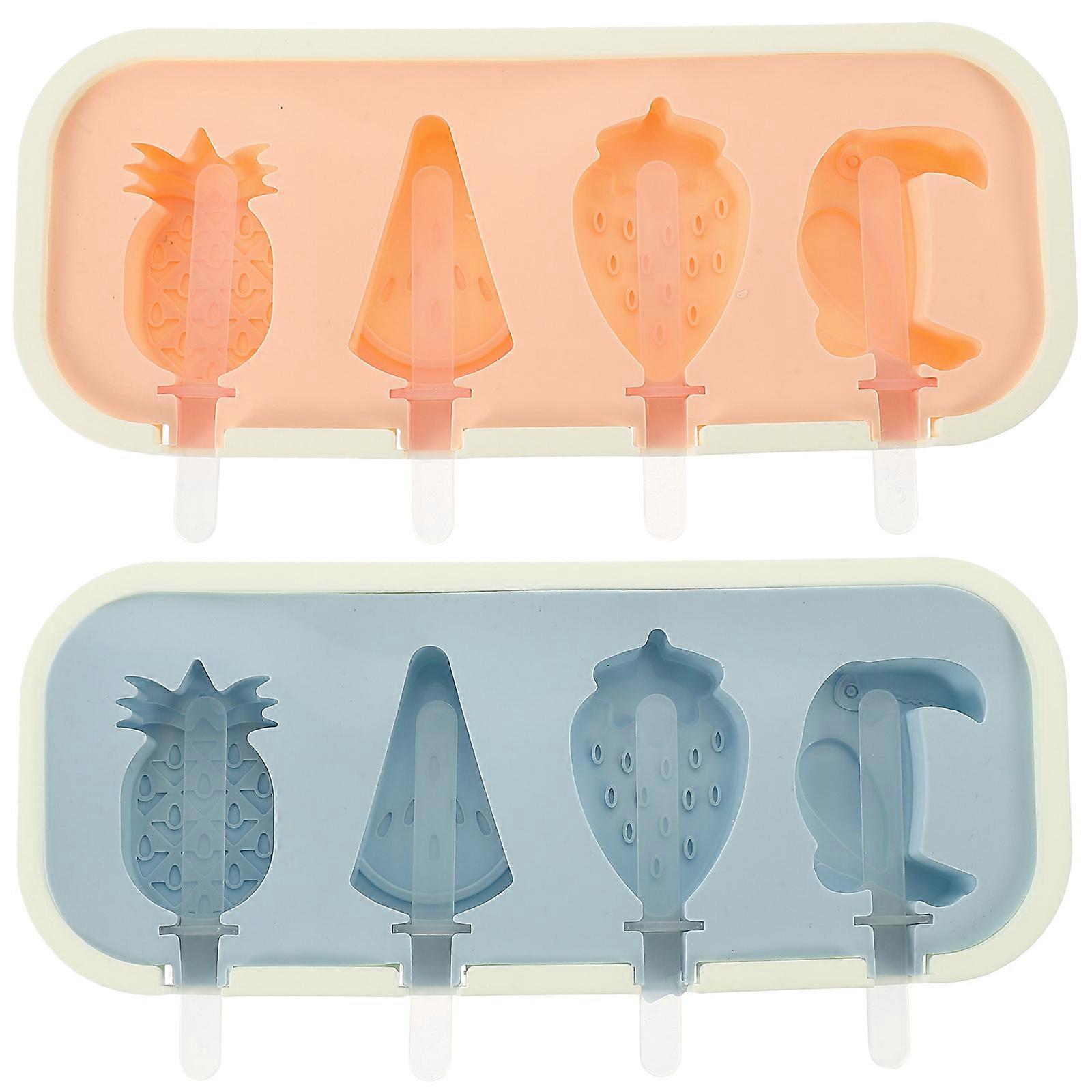 Fruit Shape Pastry Mold Silicone Craft Mold For Parent-Child Time Assorted Color 24X10.2X3CM 2Pcs