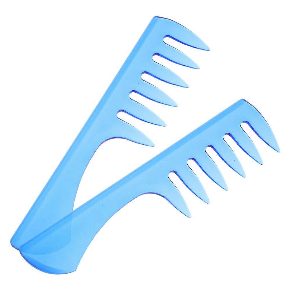 Retro Wide Tooth Comb For Men Detangling And Styling Curly Hair Plastic Material 2Pack