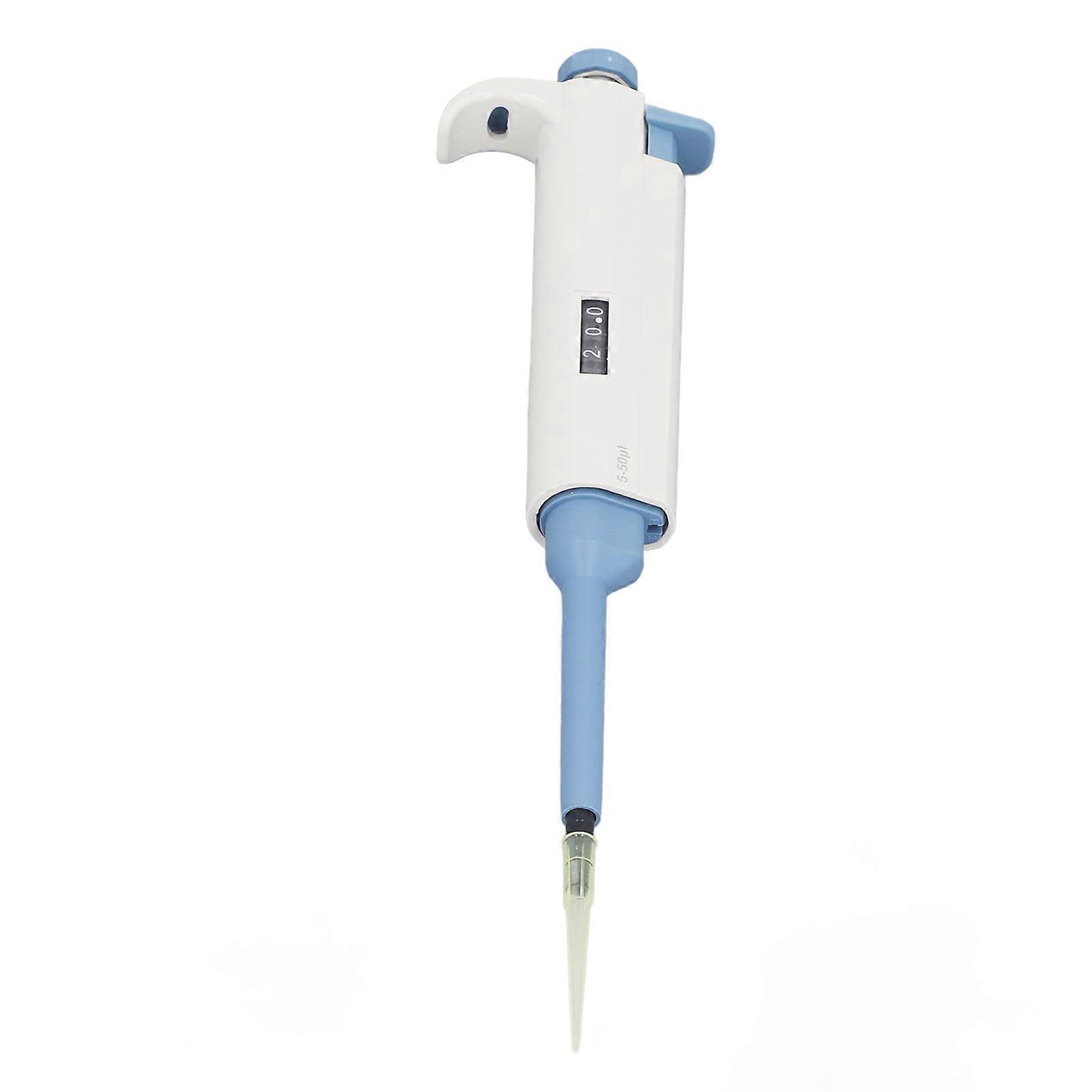 Manual Single Channel Pipettor 5-50µL Adjustable Volume Micropipette