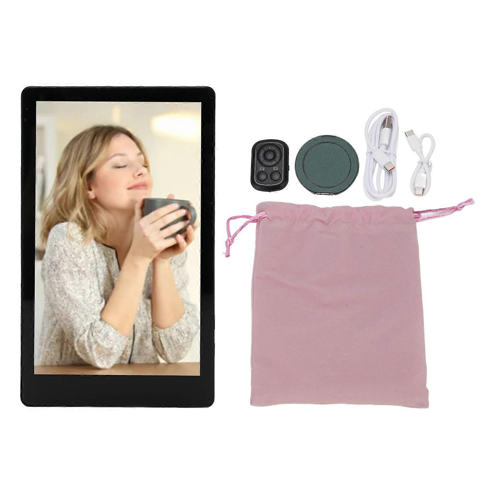 Magnetic Selfie Screen Vlog Wireless, 3.97 inch 1080P Rear Camera with Remote Control for Android Phone, Gray