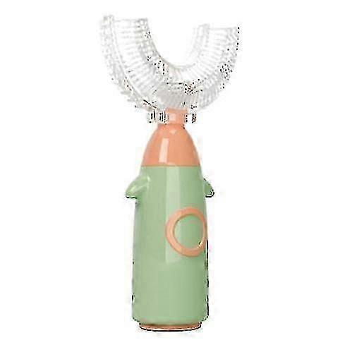 Children's Manual U-shaped Food-grade Silicone Soft Bristles Mouth-containing U-shaped Fine Bristle Toothbrush