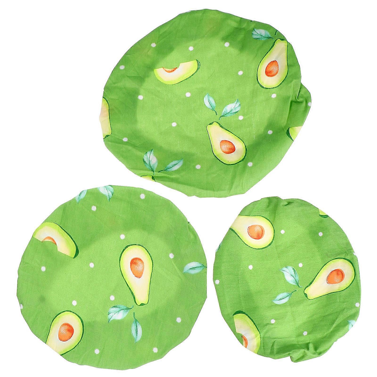 Fabric Bowl Covers Reusable Food Preservation Cloths Elastic Wrap 23X23X2CM 3Pcs