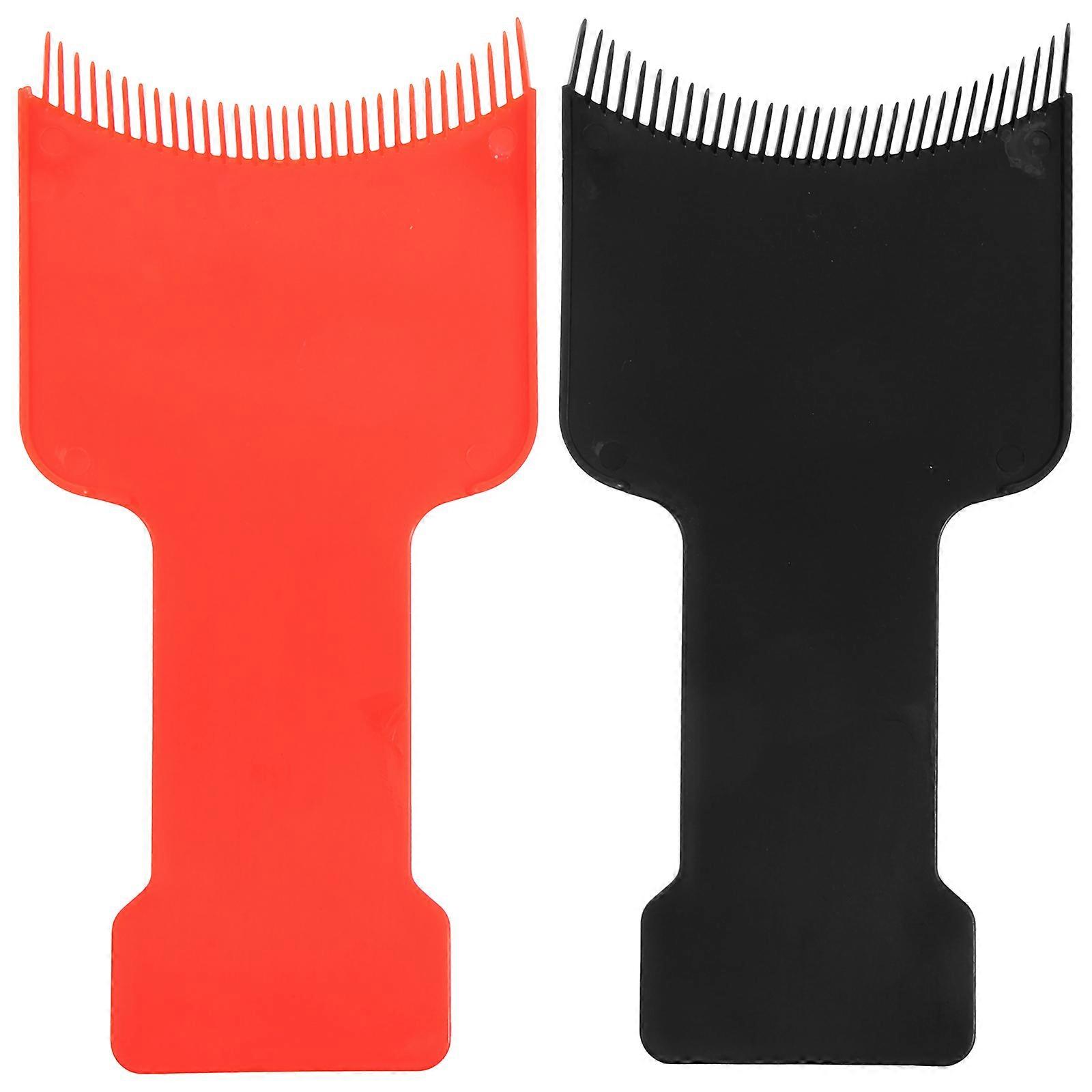 Highlight Creation Hair Dye Application Board Rectangular Shape For Salon Services Black 19.00X9.50X0.50Cm 2Pack