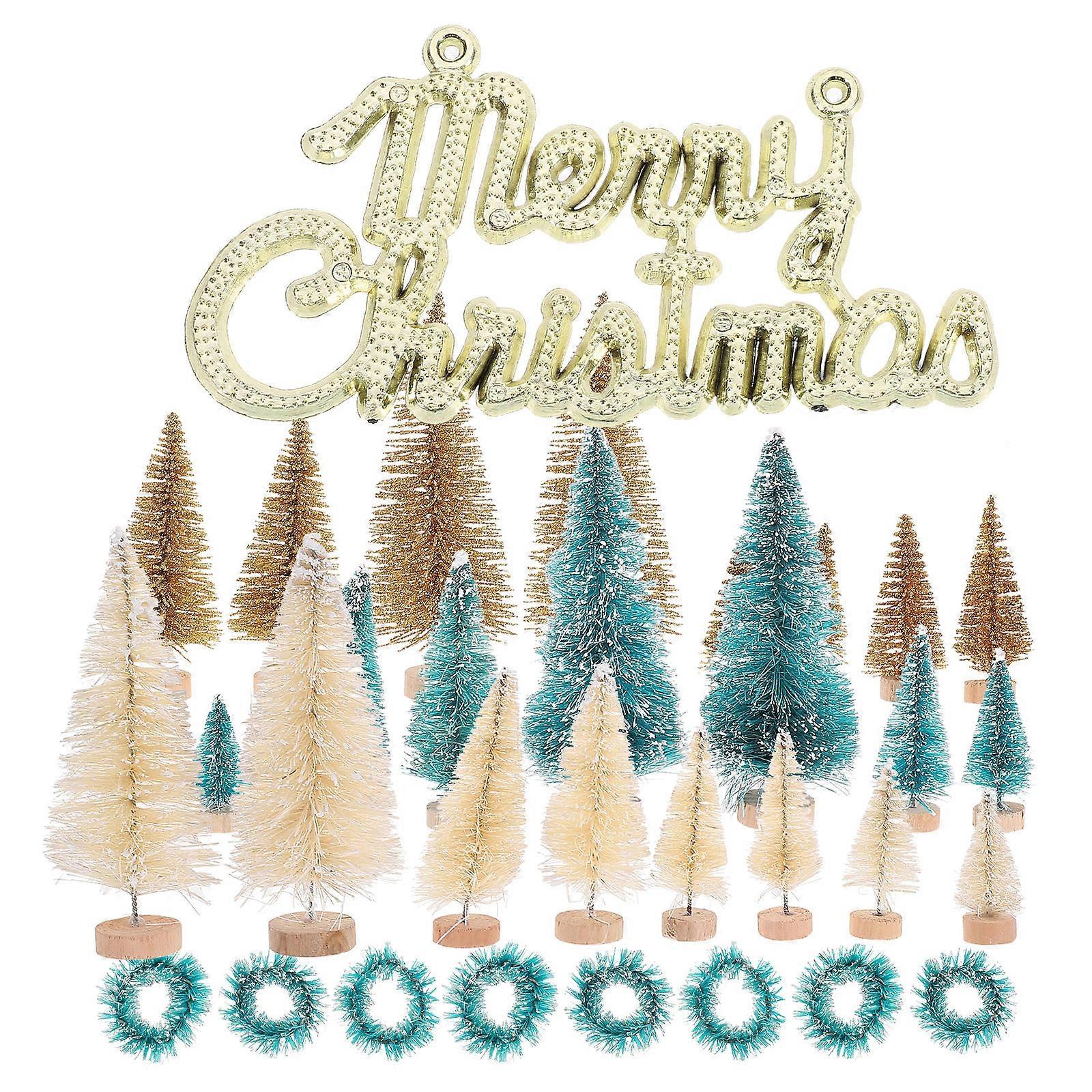 Mini Christmas Trees Decorative Pine Trees Home Parties Conical Shape Assorted Color 1Set