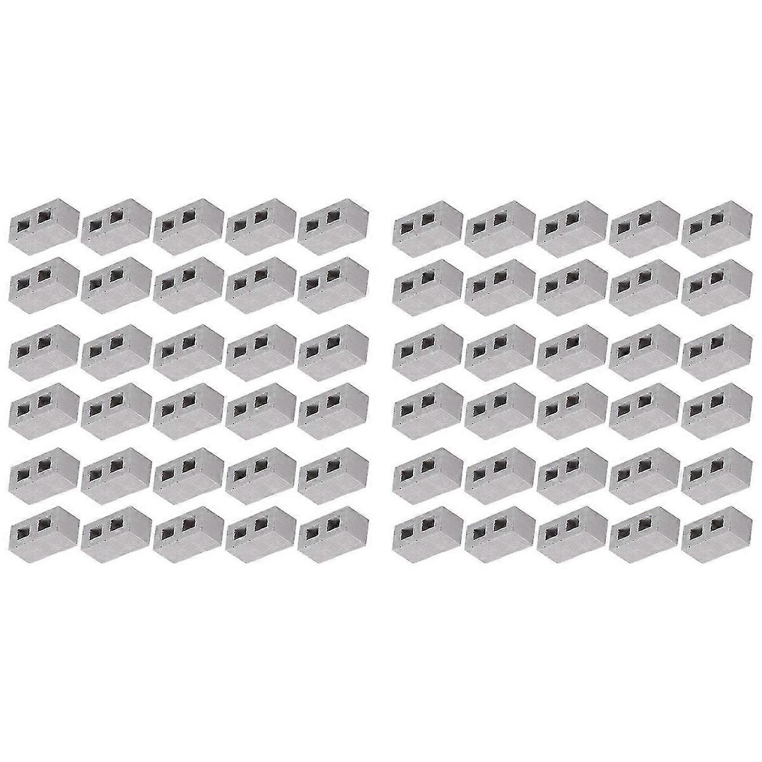 60 Packs Cinder Blocks 1/12 Scale Mini Bricks Concrete Miniature Bricks Tiny Landscaping Dollhouse A