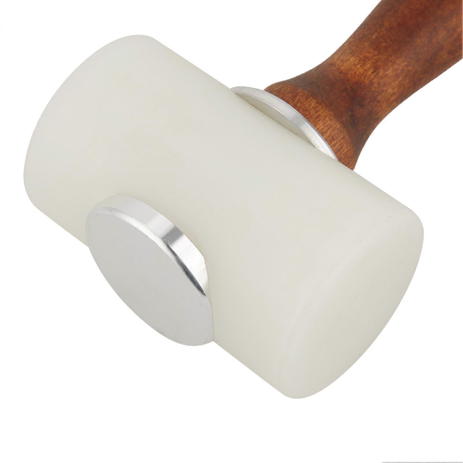 T-shaped leather hammer with wooden handle and nylon mallet for leather carving