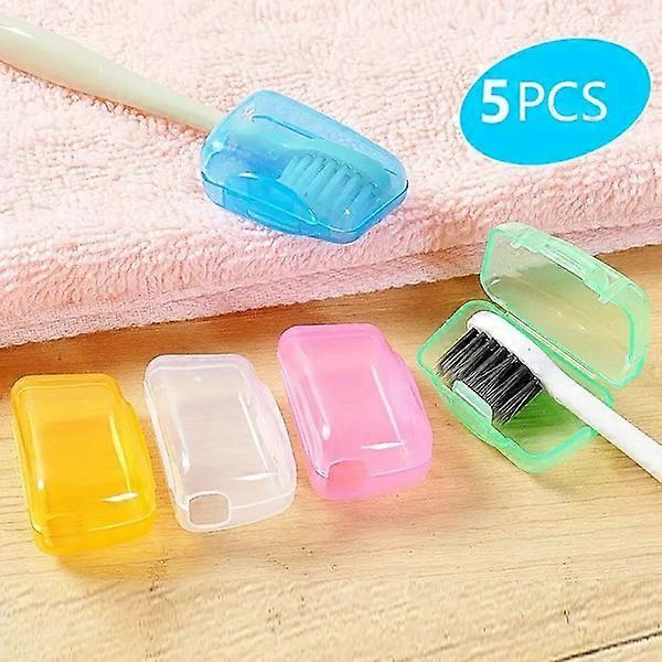 5pcs Lightweight Portable Toothbrush Holders, Practical Storage Box and Organization for Travel Toothbrushes