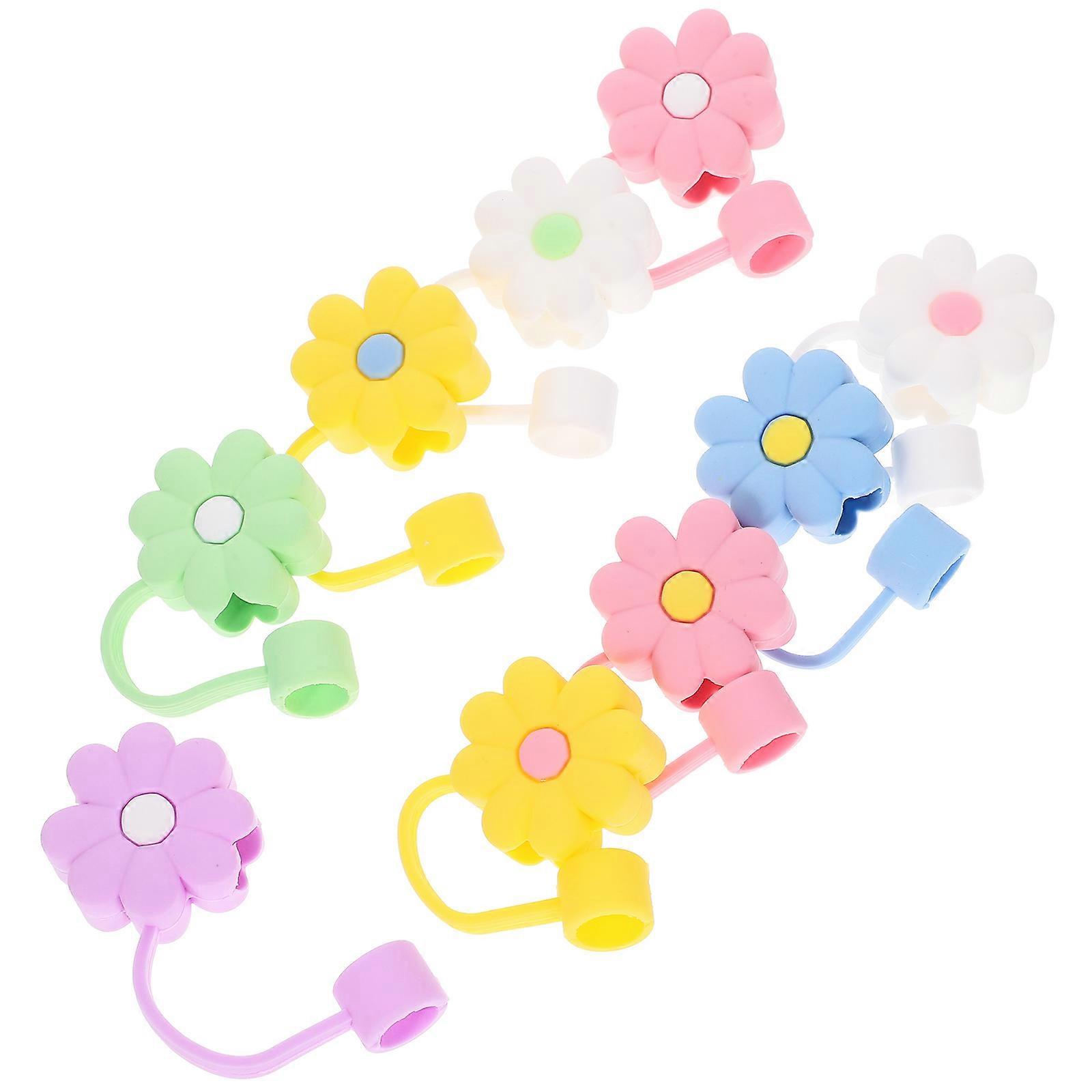 Dust-Proof Silicone Straw Caps Reusable 9Pcs For Parties And Ceremonies