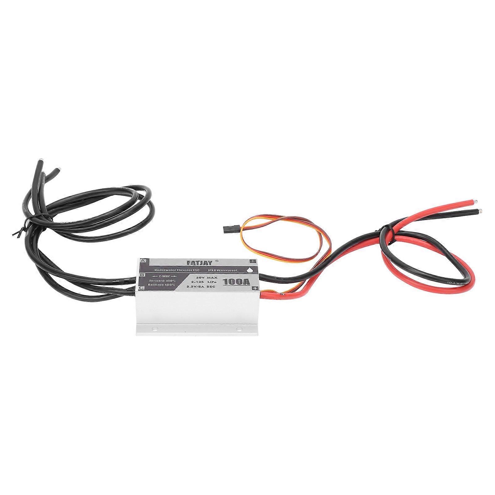 IPX8 Waterproof Brushless ESC 100A 2‑12S Programmable ESC Accessory for RC Boat