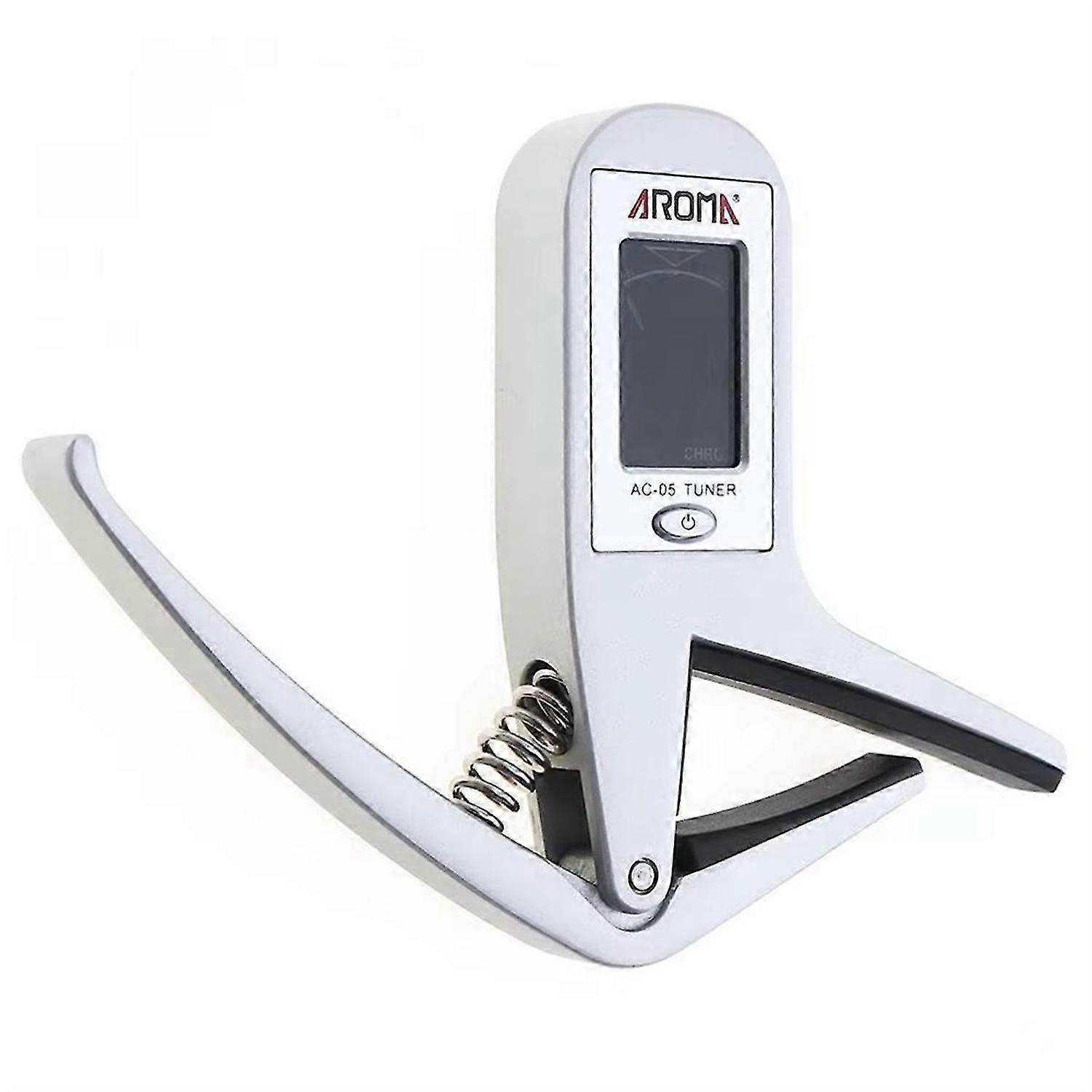 AROMA AC-05 Guitar Tuner Capo 2 in 1 Professional Smart Combination of Metal Capo + Automatic Tuner