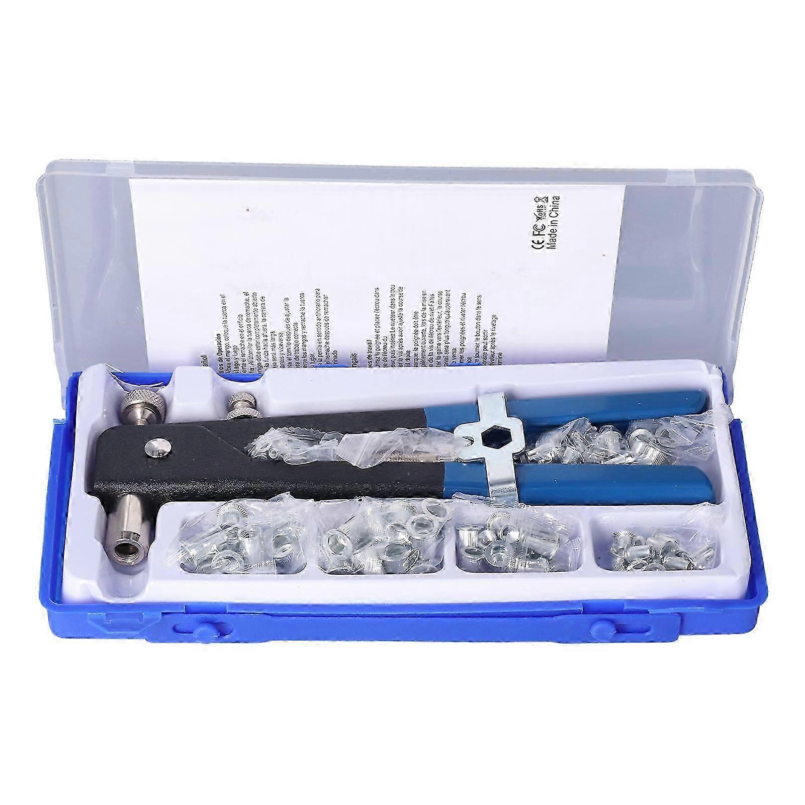 Rivet Gun Kit Portable Save Effort High Hardness Stainless Steel Manual Riveting Tool
