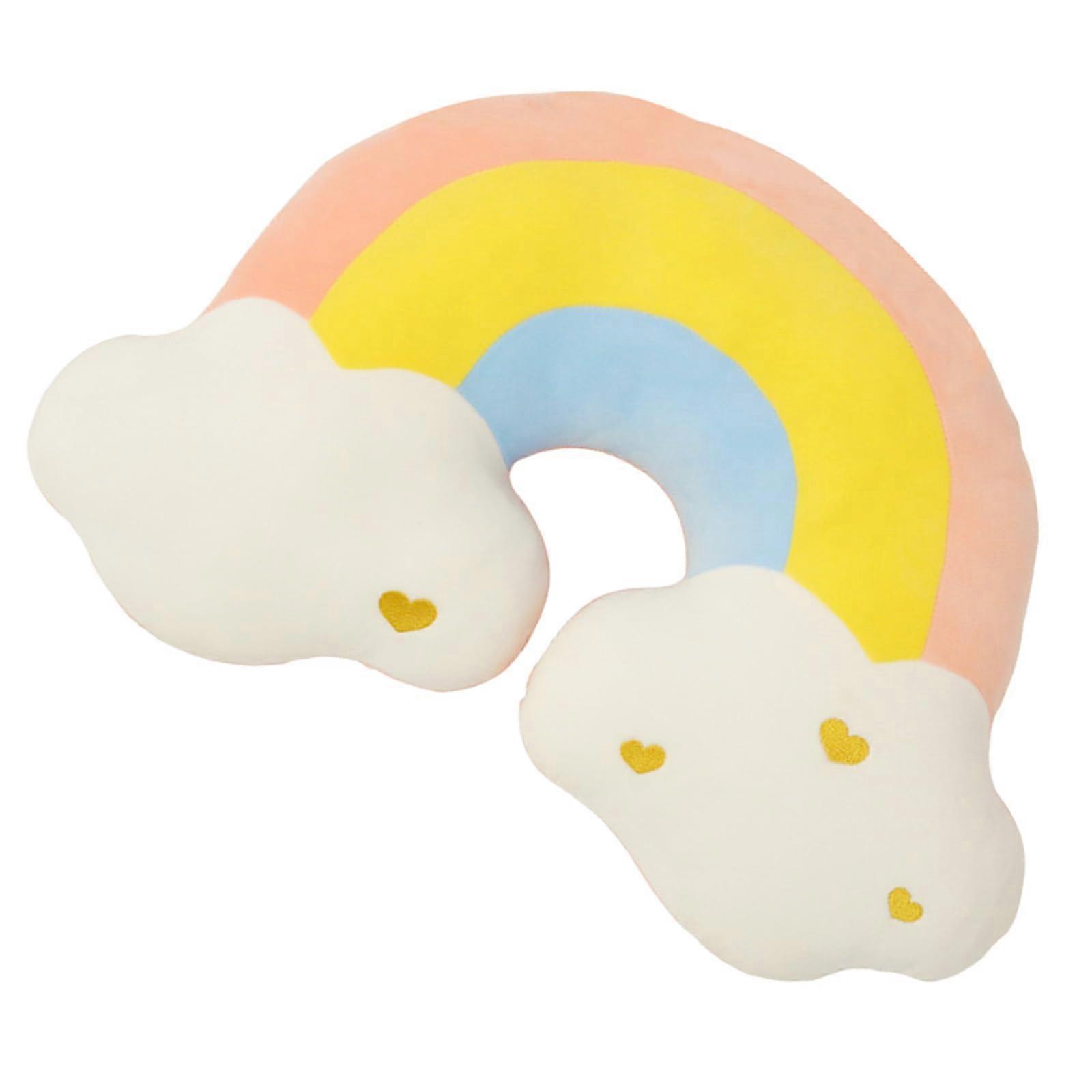 Rainbow pillow, rainbow cloud, moon, plush pillow, soft and comfortable, for bedroom, office