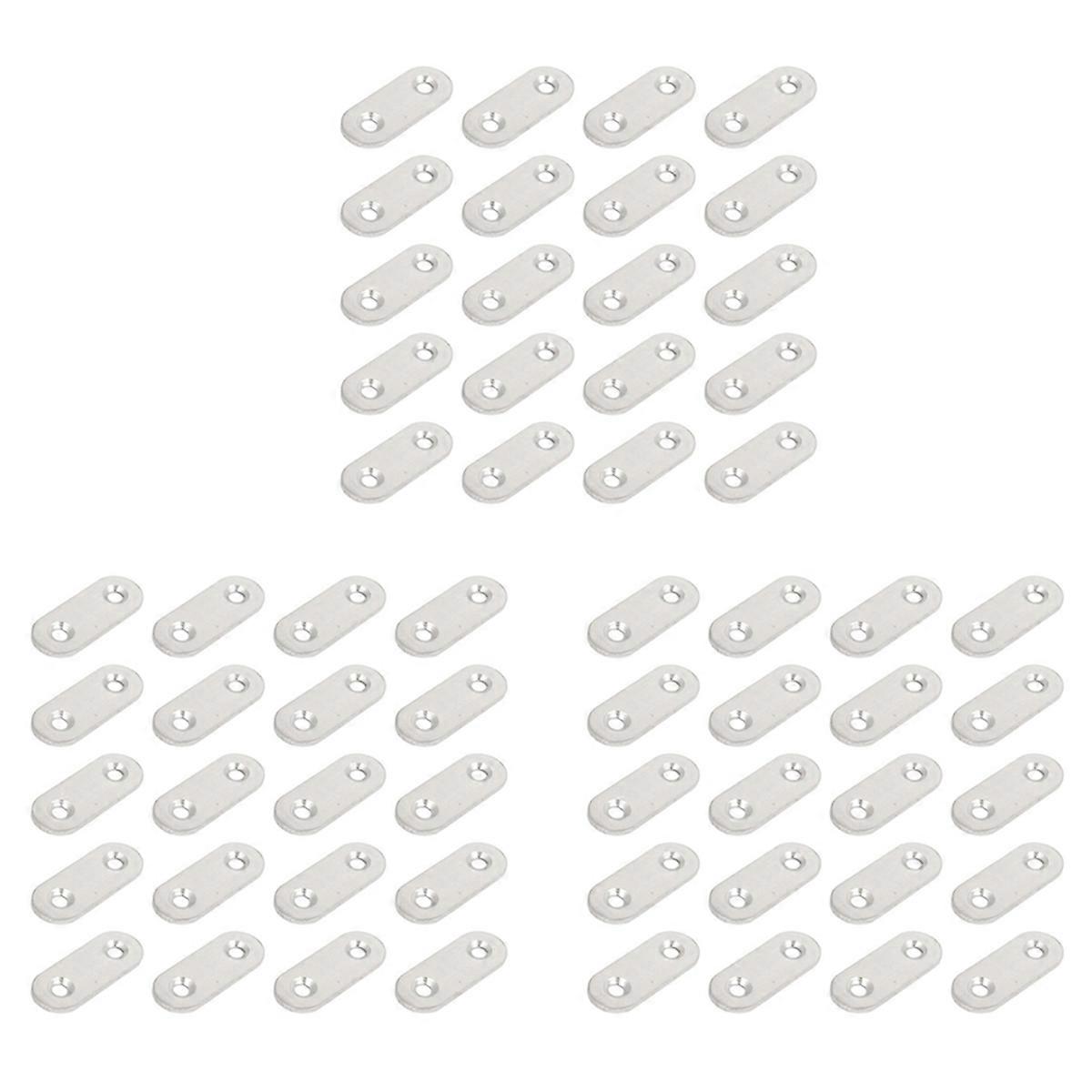 Stainless Steel Flat Bracket Straight Fixing Plates 40mm 20pcs