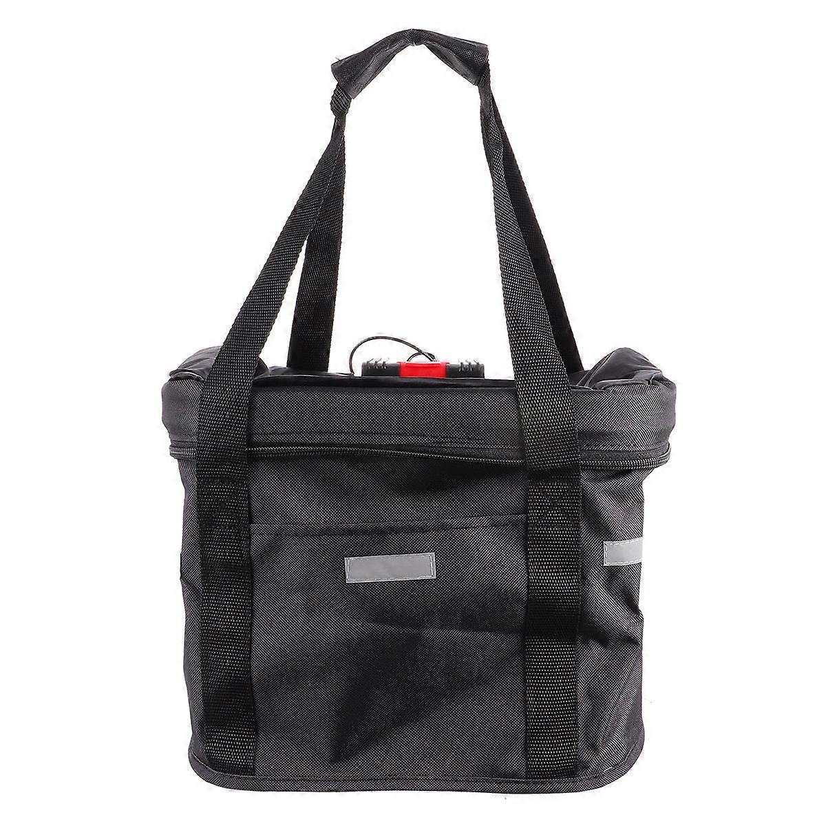 Baskets For Bike Canvas Basket Waterproof Folding Rectangular Shape For General Users 12.6X8.7X9.8in 1Pack
