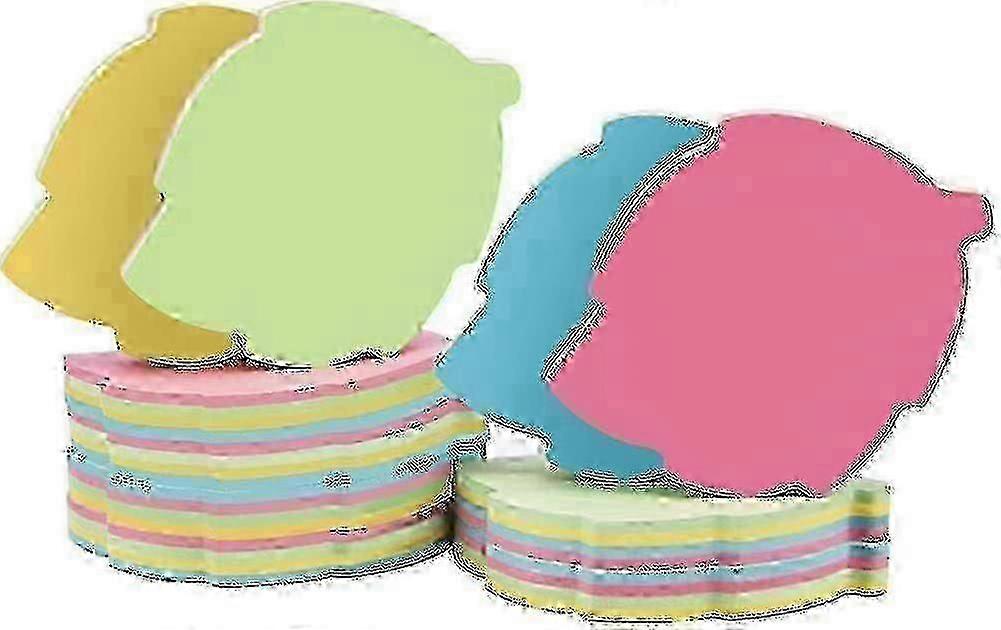 10 tampons en forme de feuille Sticky Notes - Blocs mémos autocollants colorés