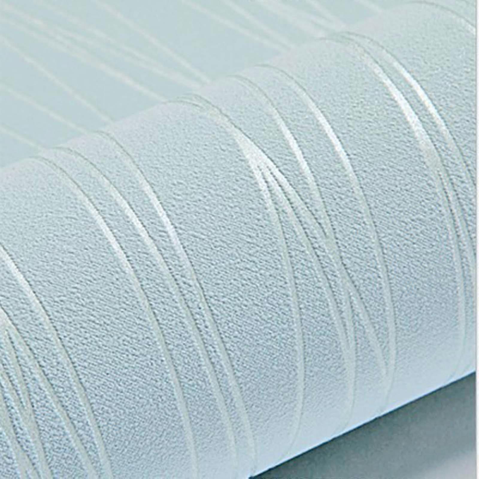 Modern Non-Woven Wallpaper Roll with Glitter, Stripe and Textured Flocking Design Suitable for Bedroom and Living Room, Size 53X910cm, FAN04