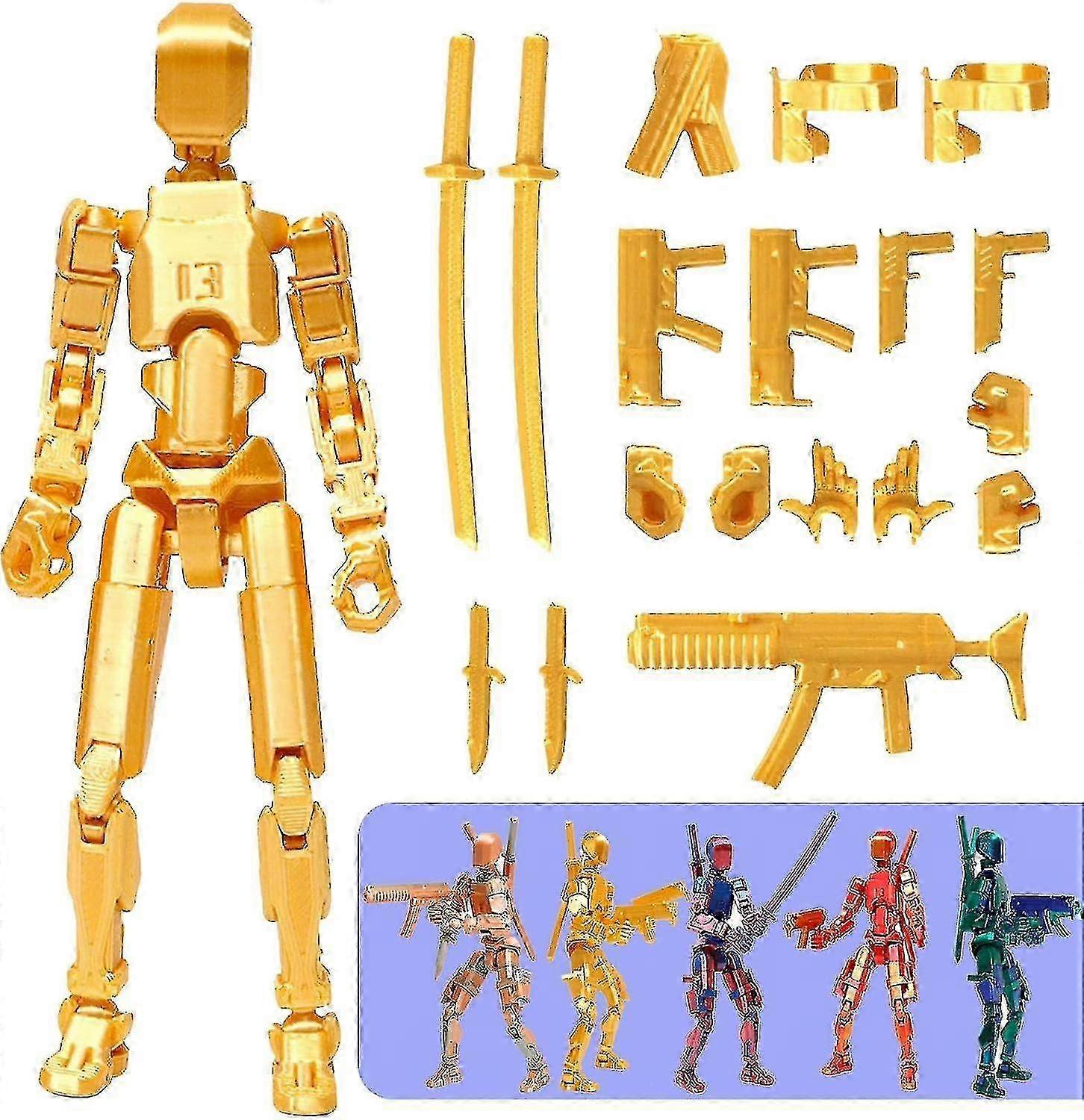 T13 Action Figure, Multi-Articulated 3D Printed Action Figure������ĳƷ��