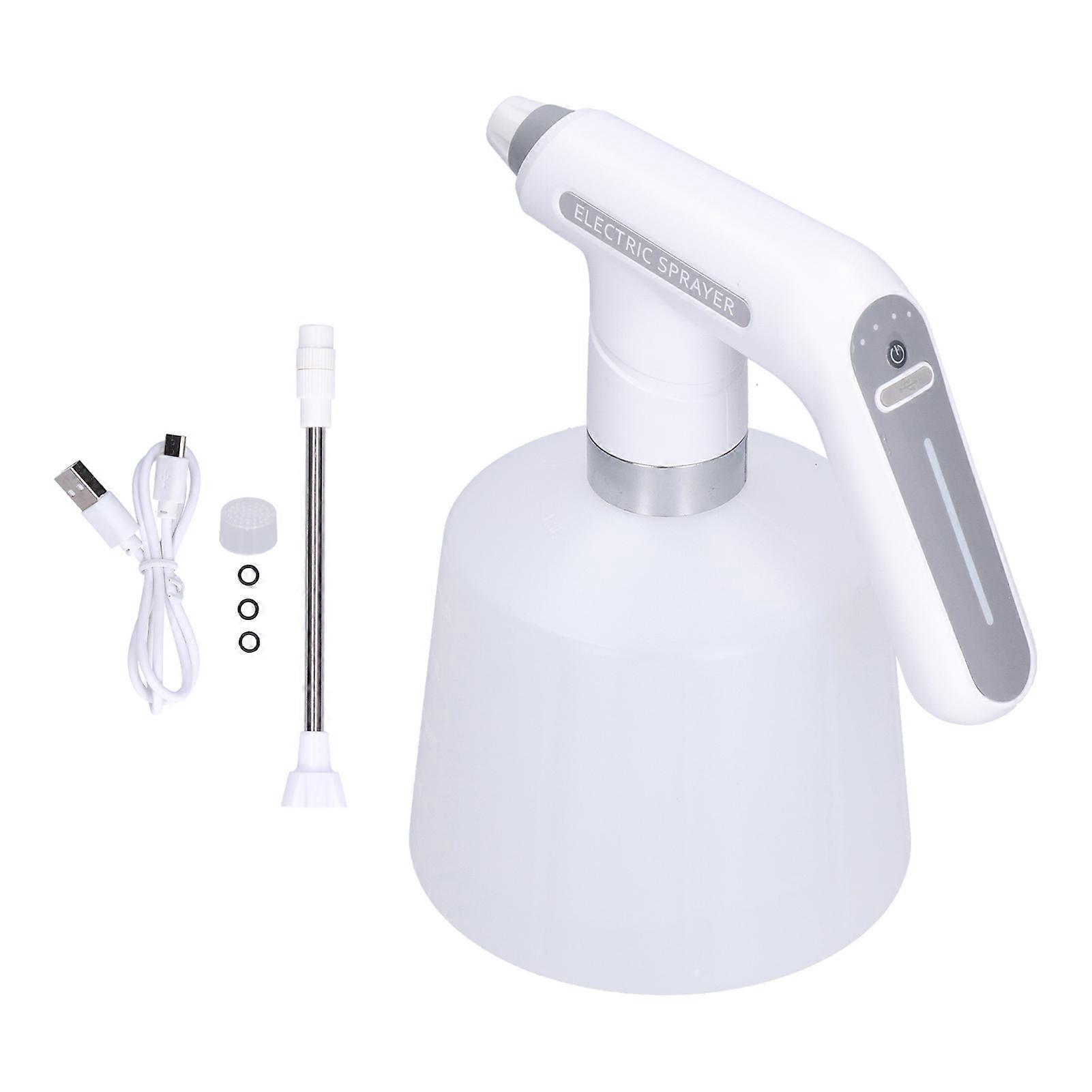 Electric Watering Can Rechargeable Hand Held Automatic Spray Bottle with Adjustable Spout for Home Garden1.5L
