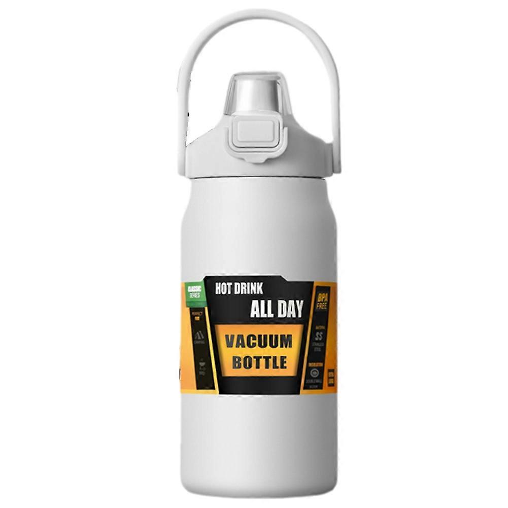 Portable Handle Cup Bounce Lid Space Kettle Mountain Climbing White