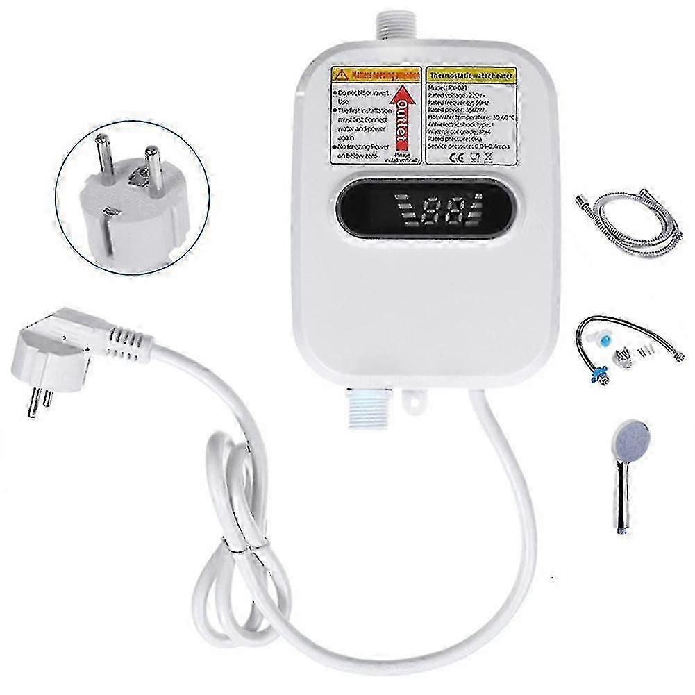 3500w Electric Tankless Instant Hot Water Heater 220v Bathroom Faucet Heating in 3 Seconds
