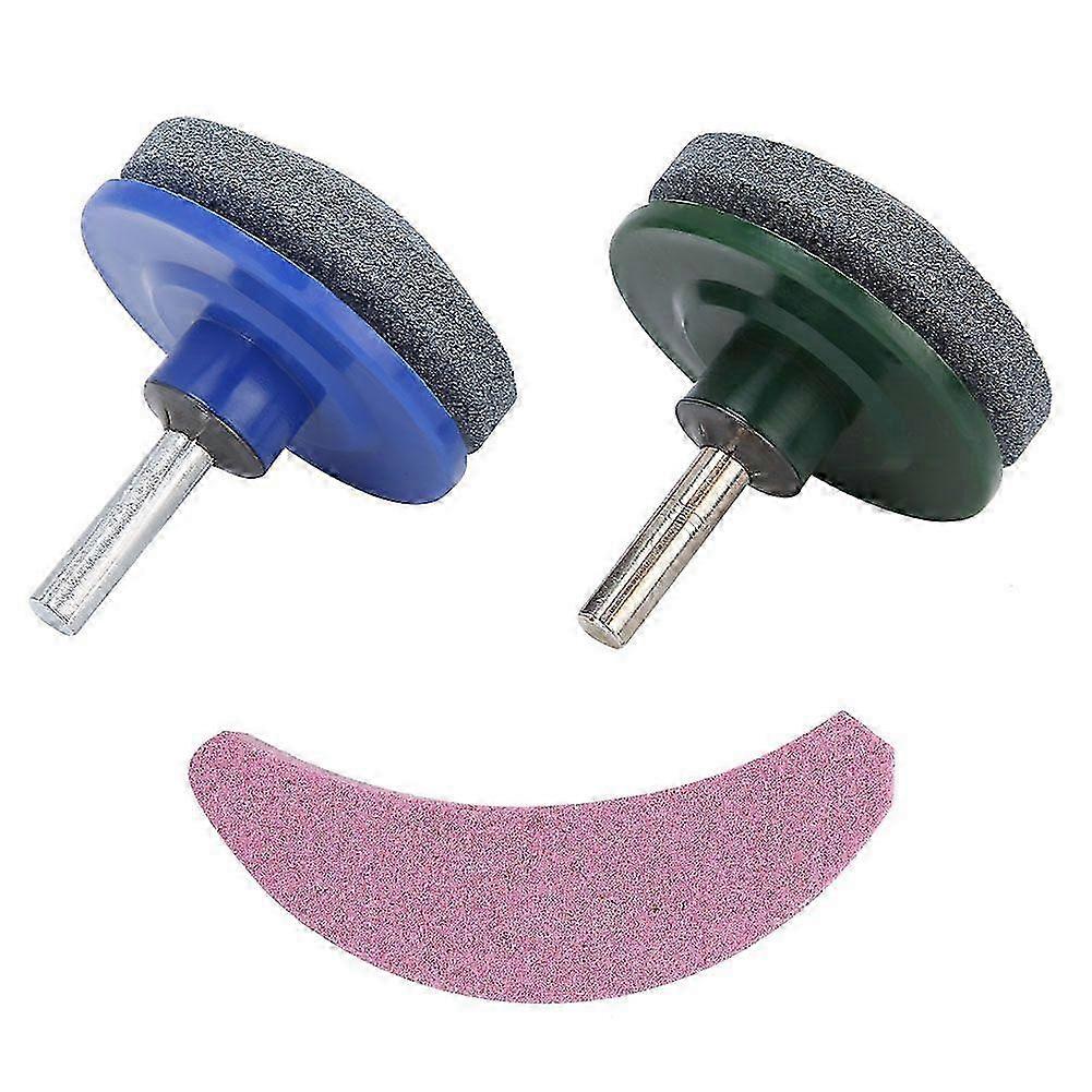 3Pcs/Set Universal Lawn Mower Trimmer Blade Sharpener Grinding Stone Tool Garden Accessory