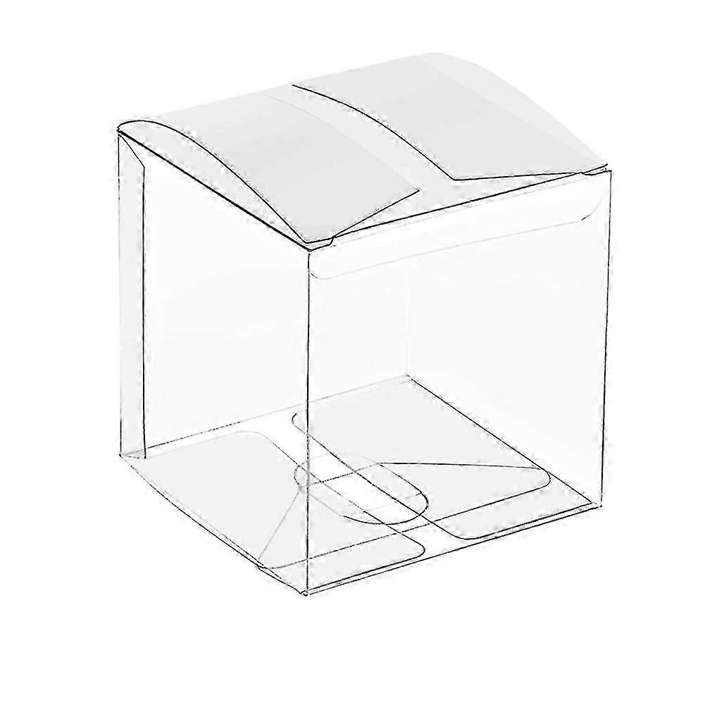 50Pcs Clear Plastic Boxes for Gifts Transparent Candy Box Wedding Gift Packaging