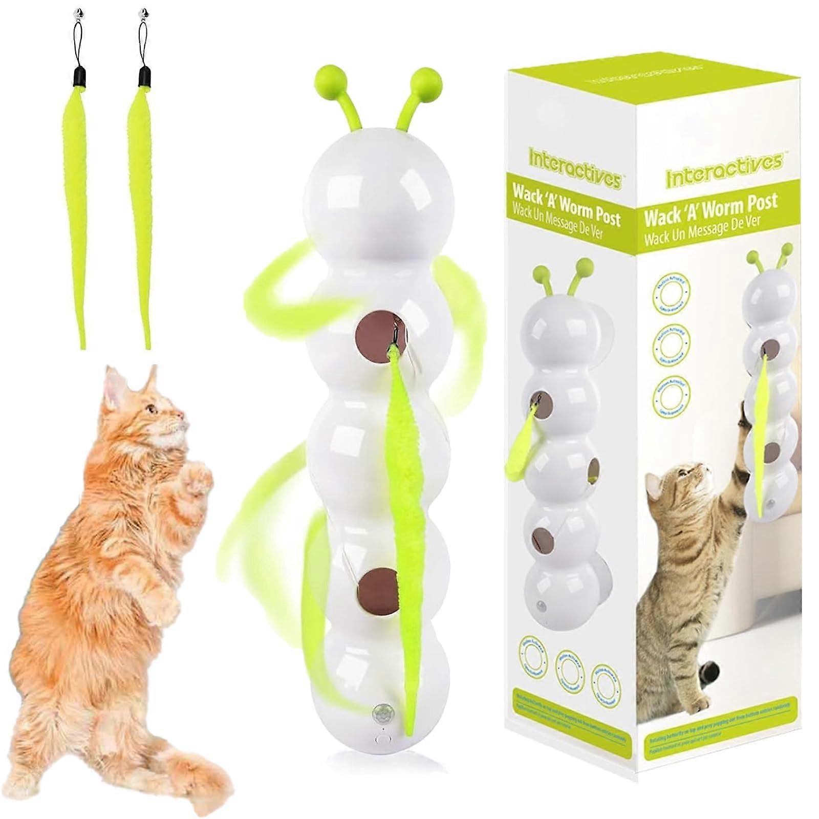 Wuselwurm Cat Toy Electric Wusel Worm Interactive Cat Toy, Smart Motion Cat Toy with Worm Design, Interactive Worm Stimulus with Suction Cup