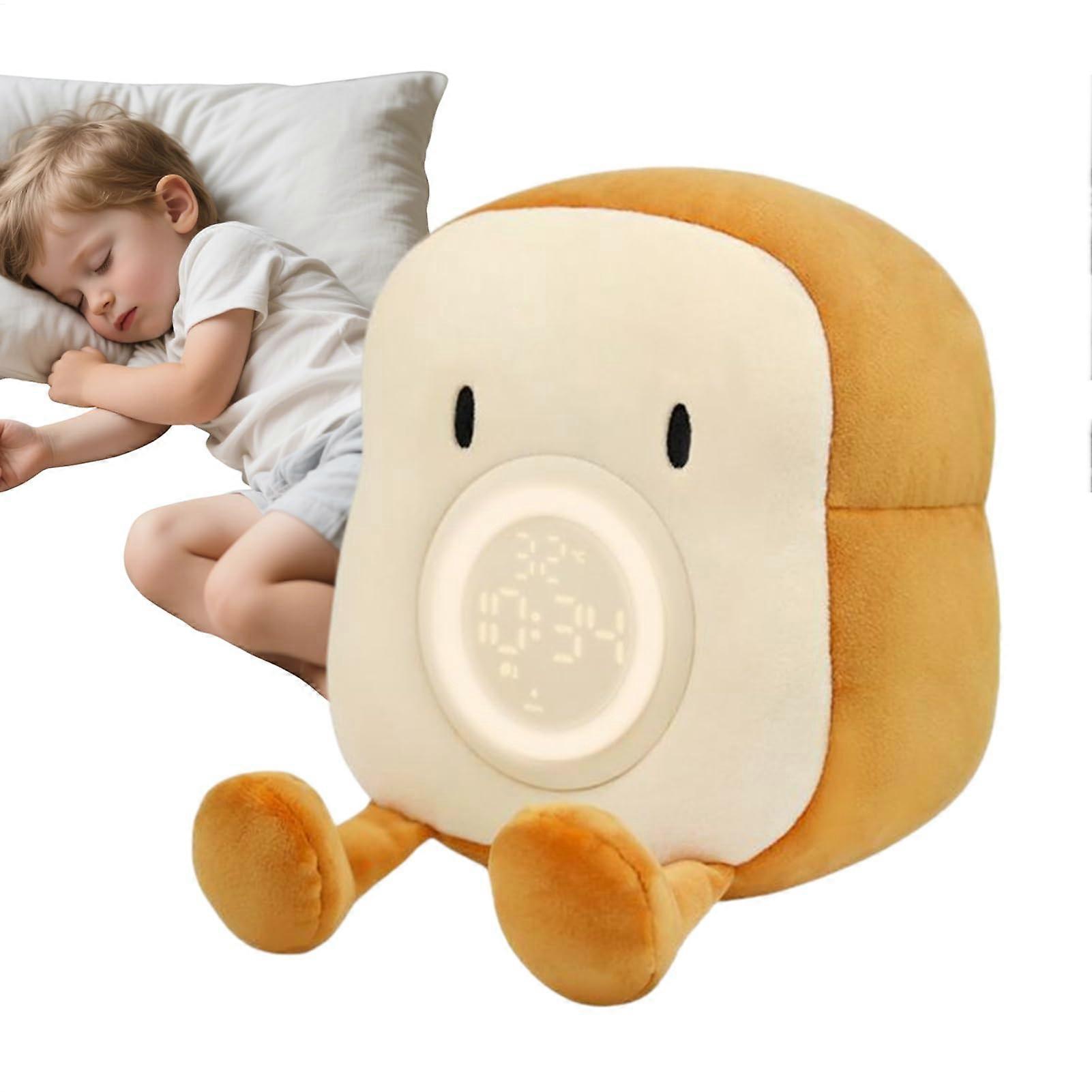 Toast Lamp Toaster Night Light with Desk Clock, Phone Holder, Timer Dimmable