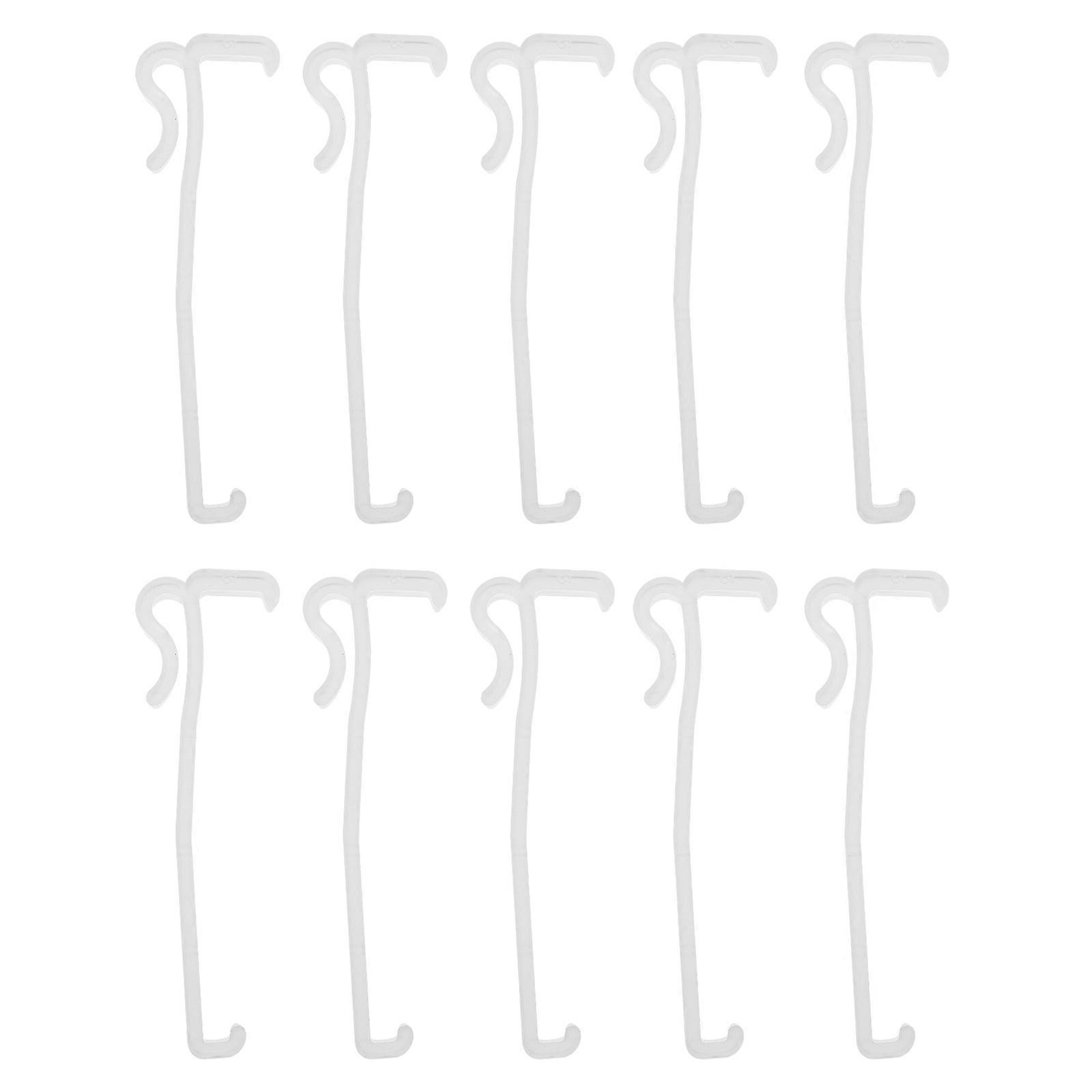 Curtain Clip Hooks for Decor Plastic Transparent Hold Firmly 10 Pieces