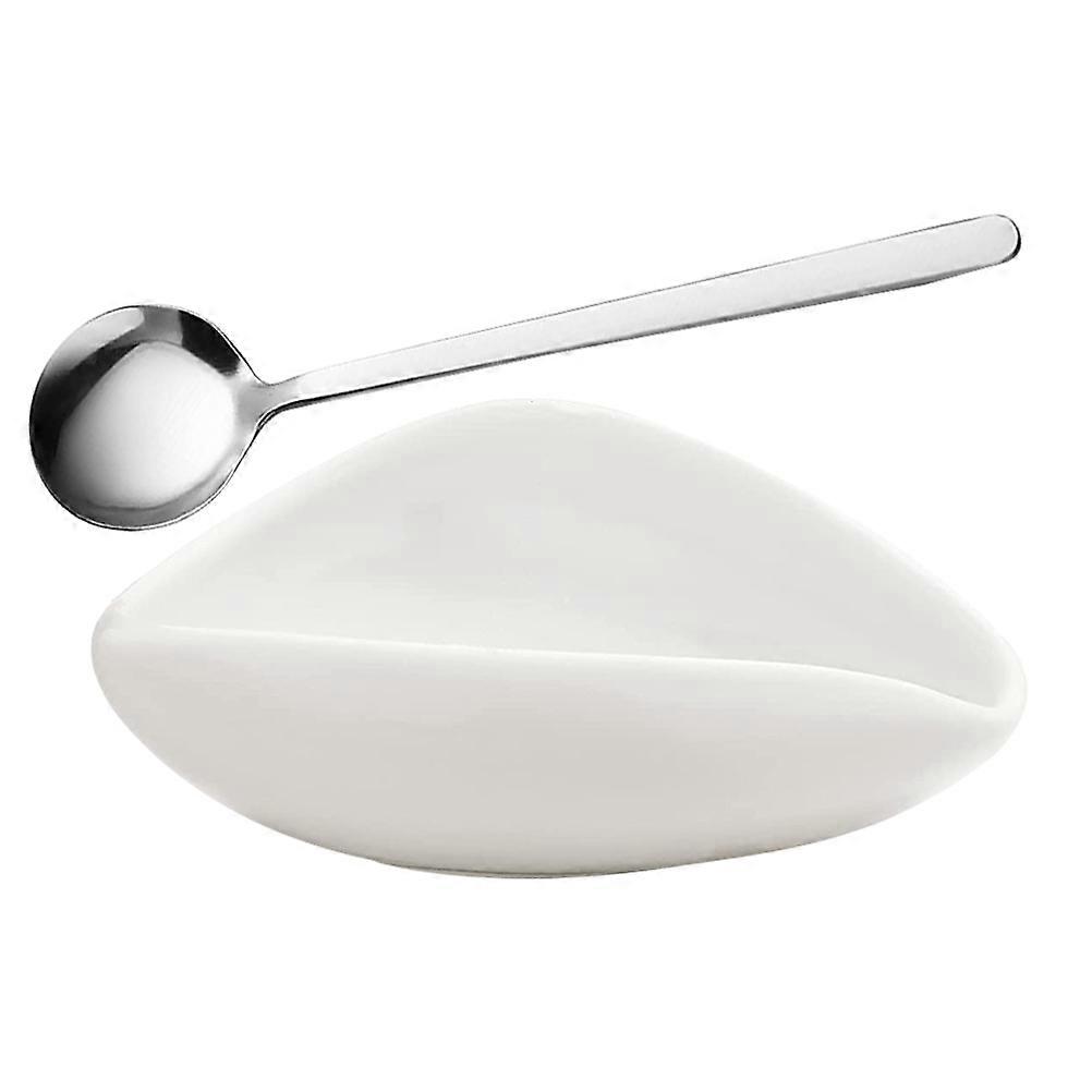 Coffee Spoon And Plate Set Professional Design For Coffee Station Tools Assorted Color 1Set