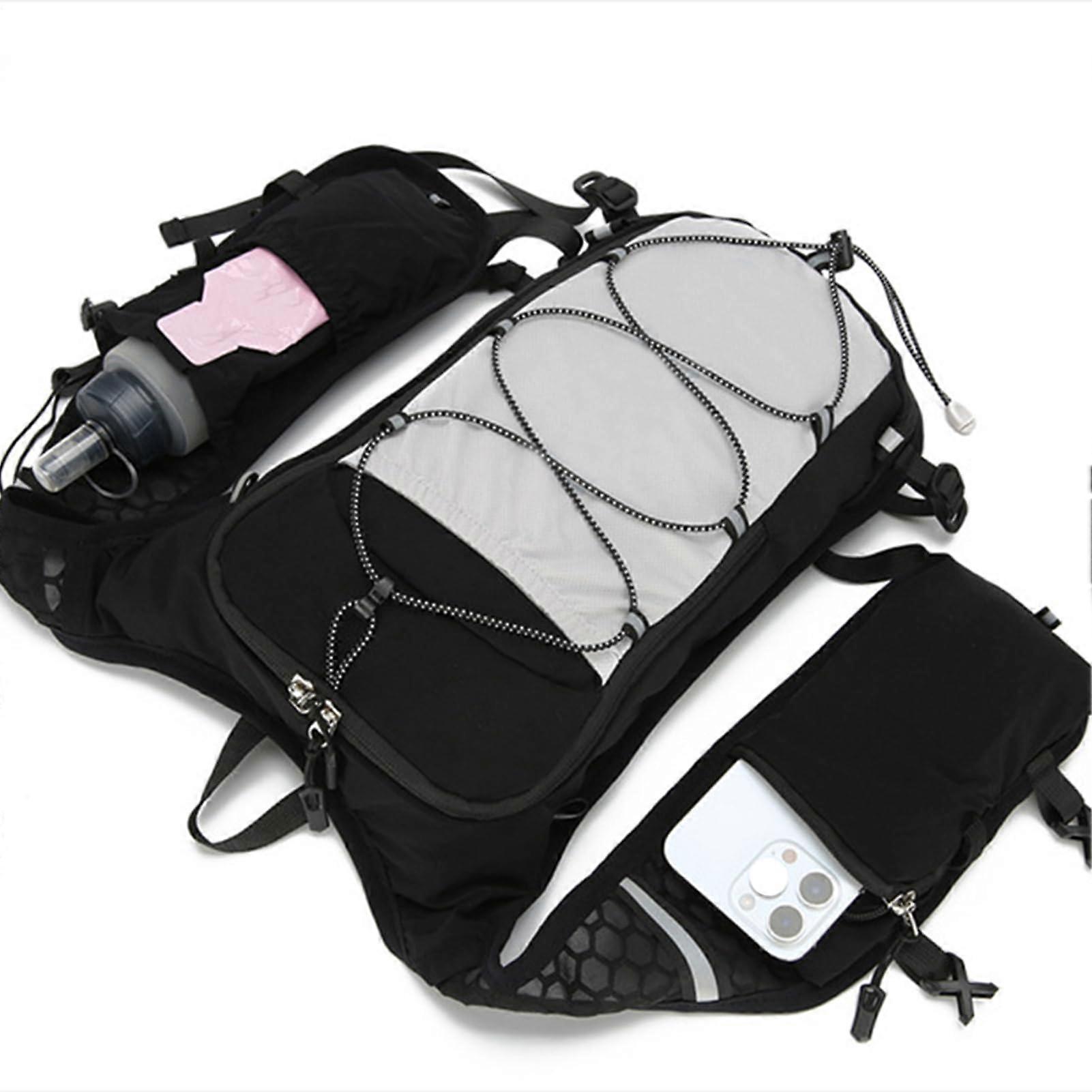 Outdoor jogging water bladder, breathable reflective hydration backpack for running