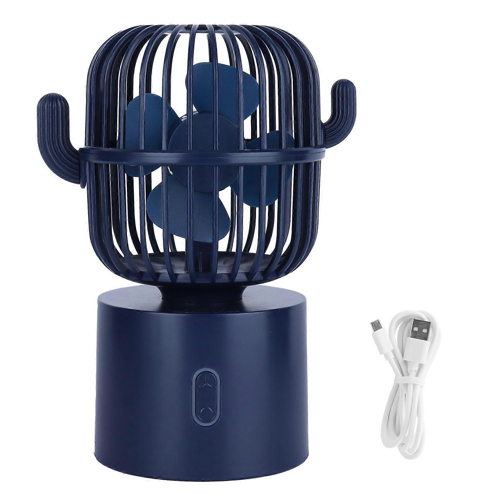 Mini Fan Cactus Moving Head USB Charging Portable Desktop Mini Fan for Office Home