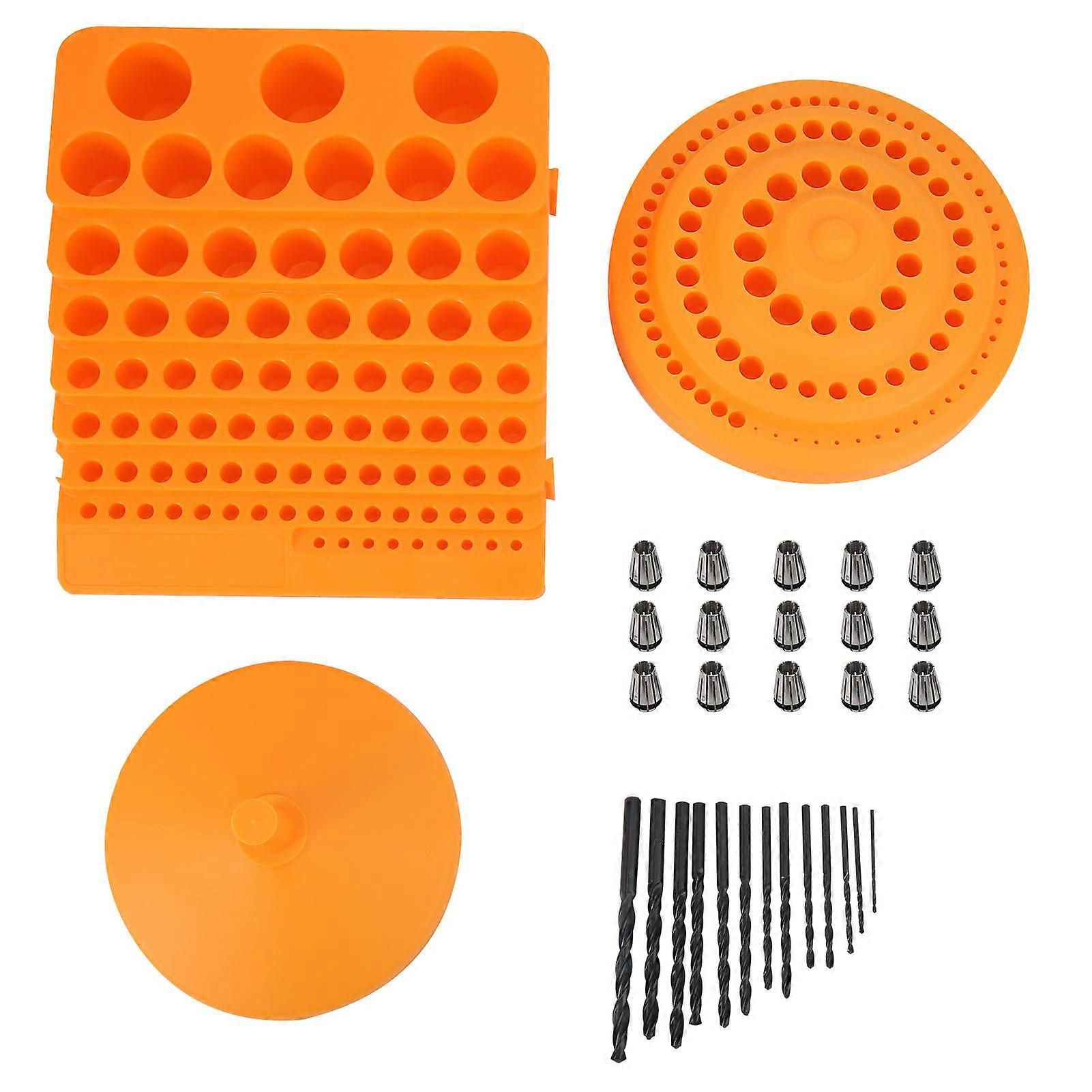 ER11 Universal Drill Bit Storage Case Stand Organizer Rotary Tool Box with Drill Bits Chuck