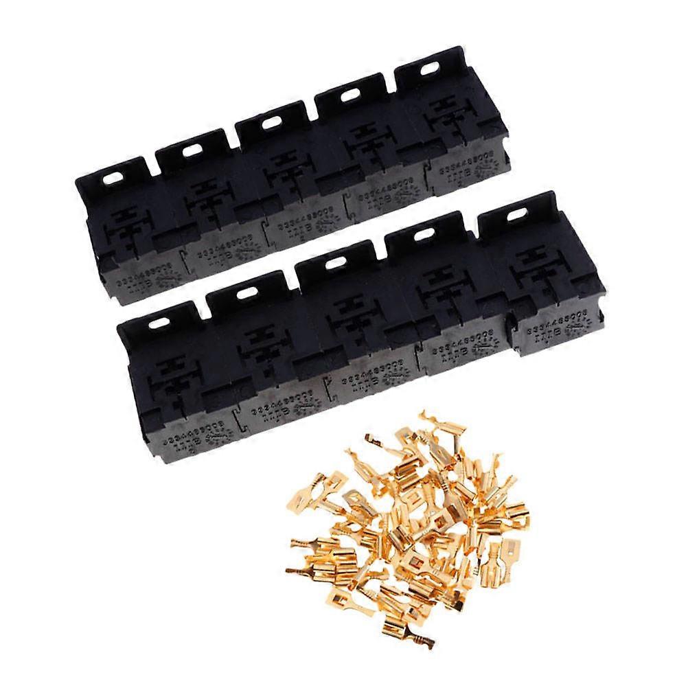 Car Electrical Connectors Terminal Connector Bracket Automatic Adjustment Security Protection Plastic 10x6cm 10Pcs