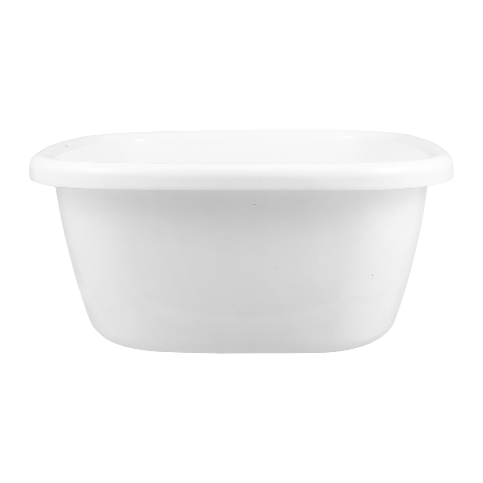 Large Basin Tub White PP Plastic Wash Basin for Storage with Easy-Clean