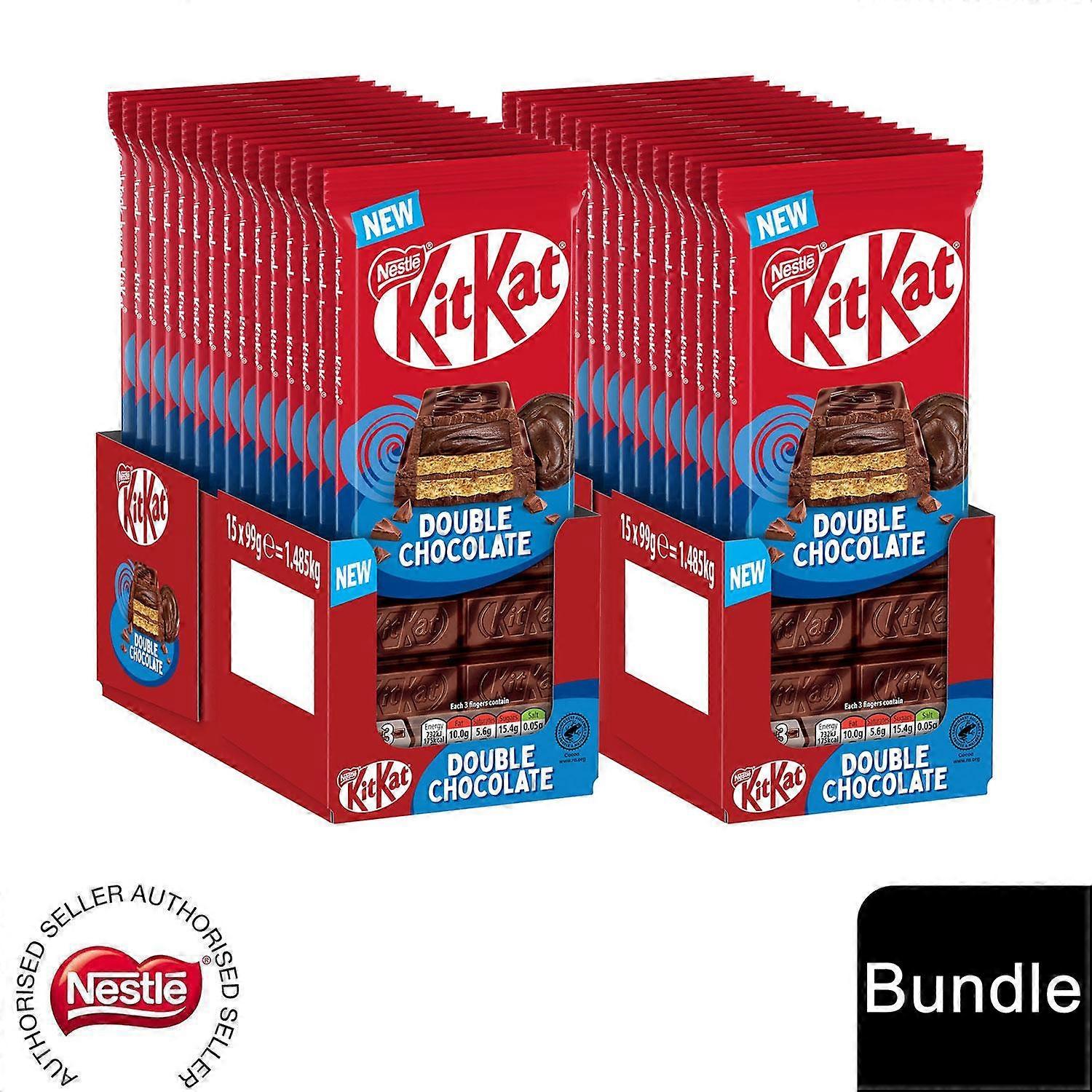 Nestle Sharing Bars, KitKat Double Chocolate 15x99g(2 Pack)